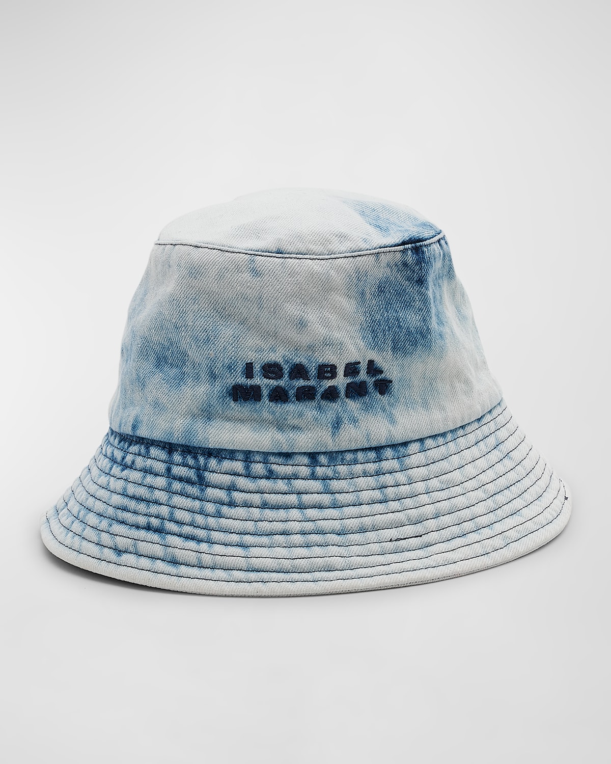 Shop Isabel Marant Giorgia Washed Denim Bucket Hat In Light Blue