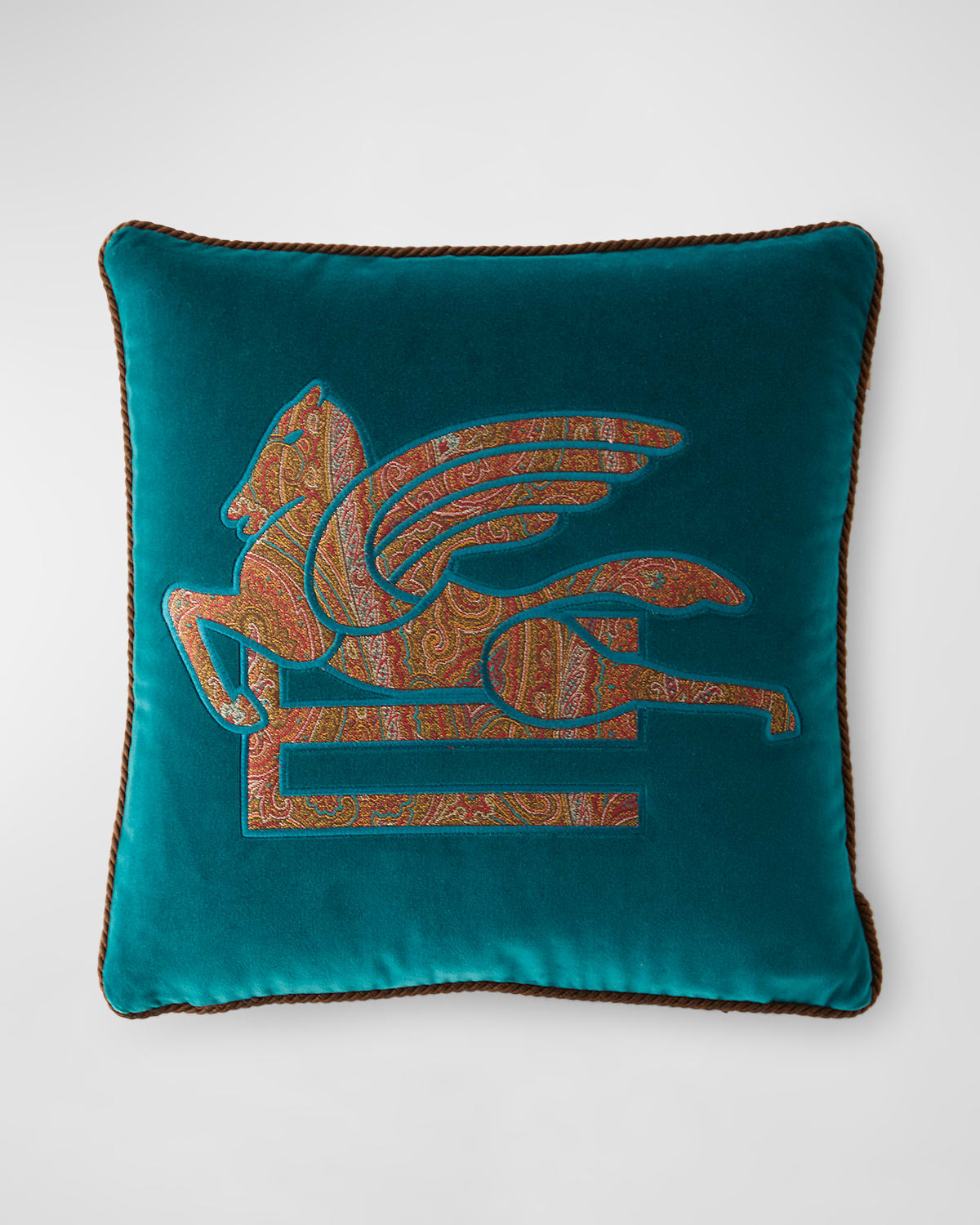 Etro New Somerset Embroidered Pillow, 18" Square In Blue