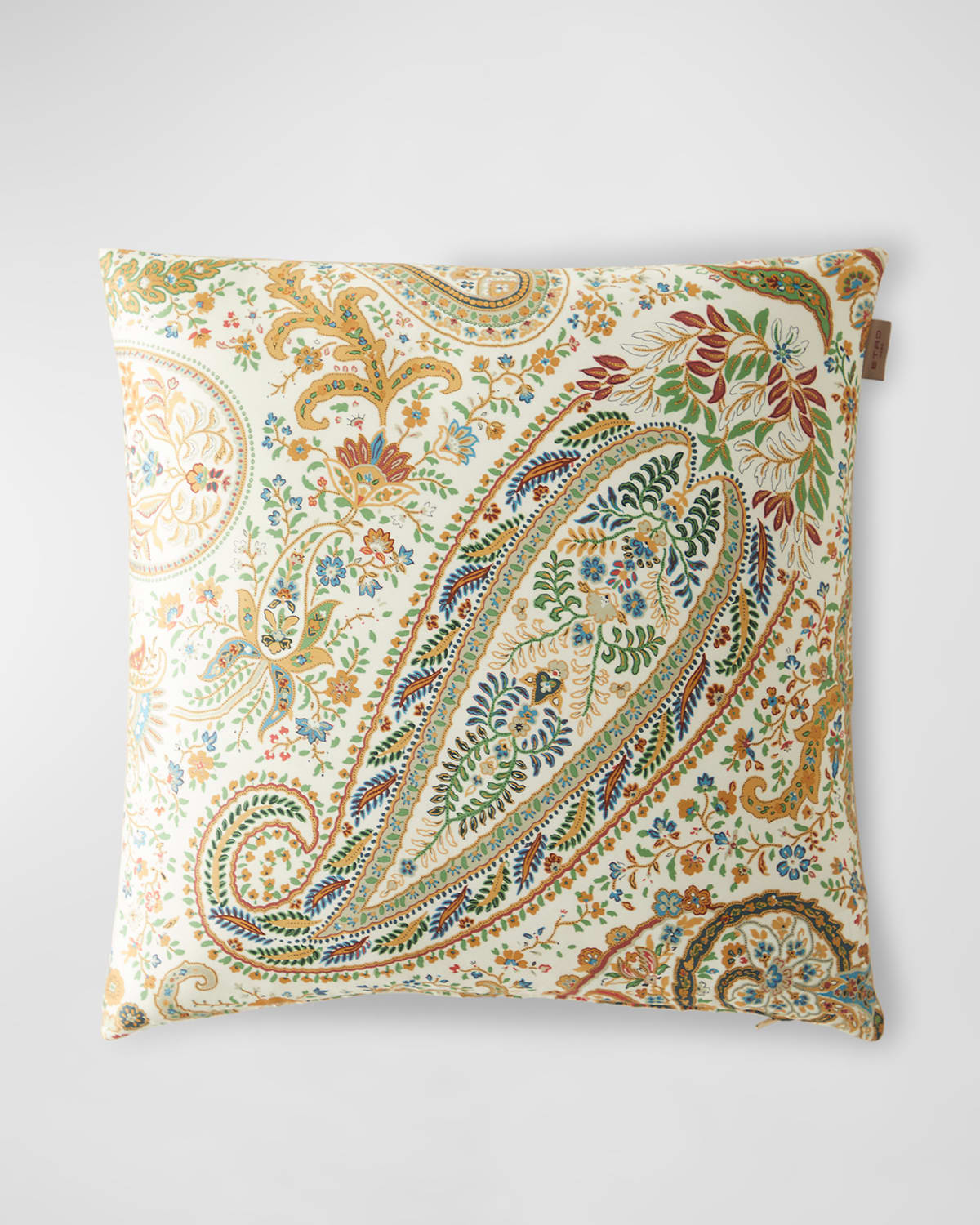 Shop Etro Maranta Reversible Embroidered Pillow In Red