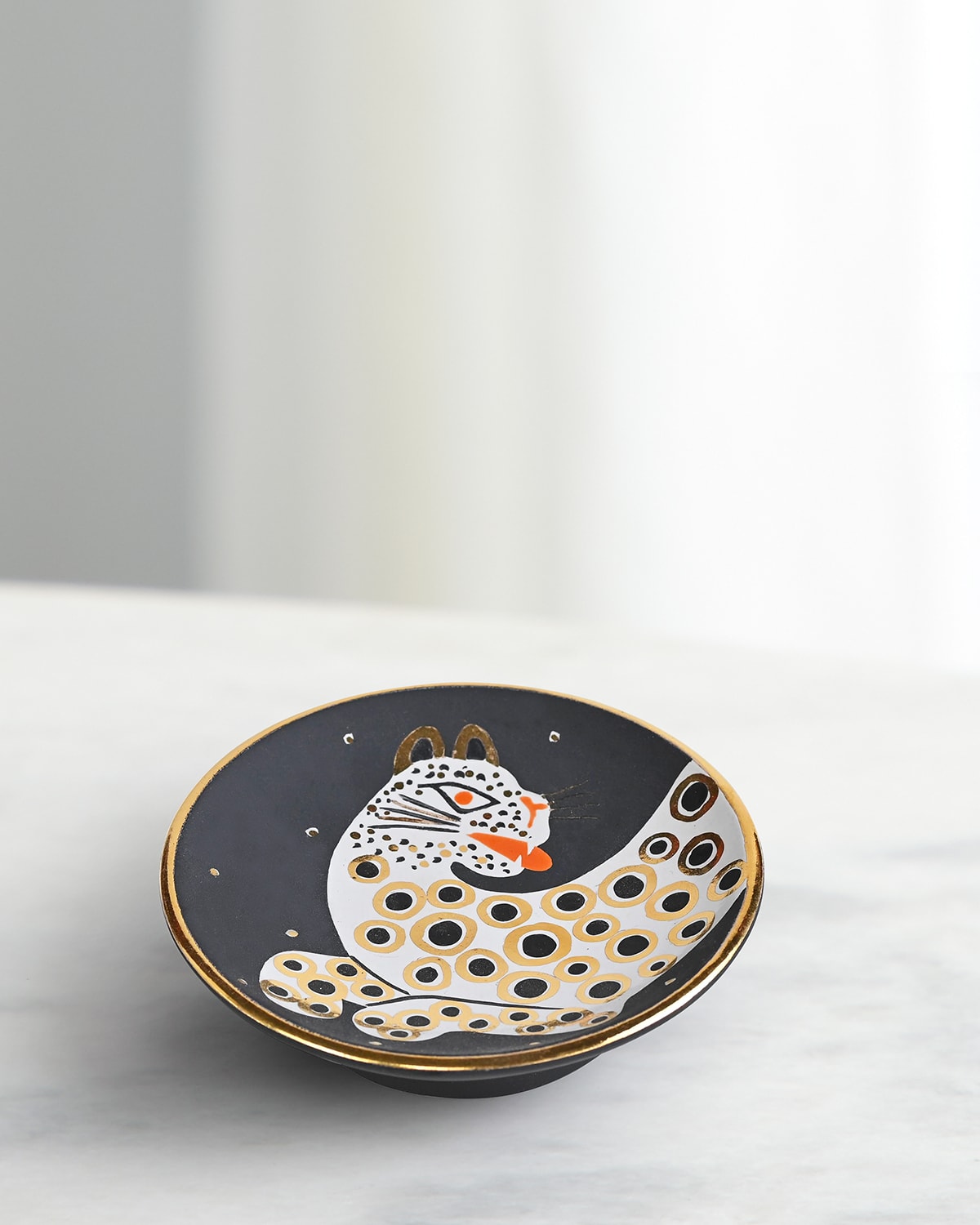 Waylande Gregory Small Leopard Bullet Bowl In Black