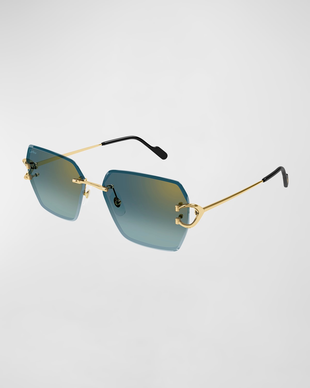 Rimless Metal Butterfly Sunglasses