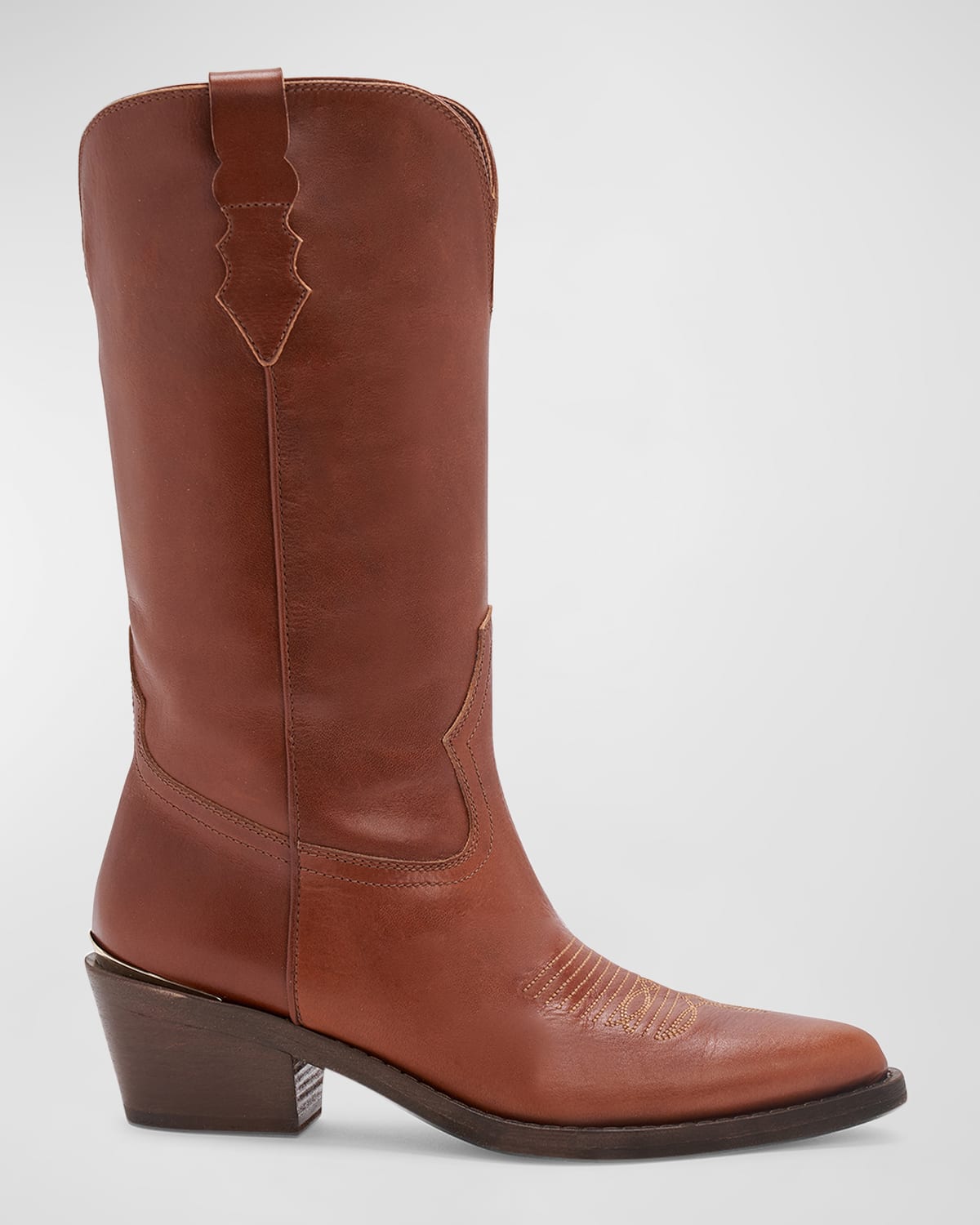 Whitney Mixed Leather Western Boots