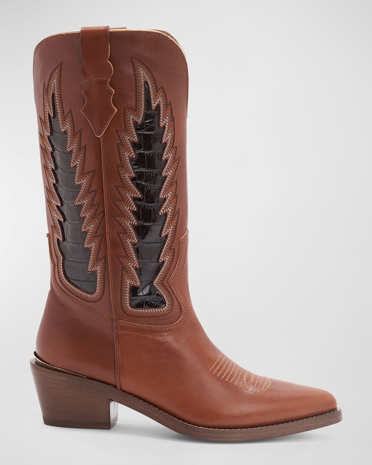Julia Leather Western Boots