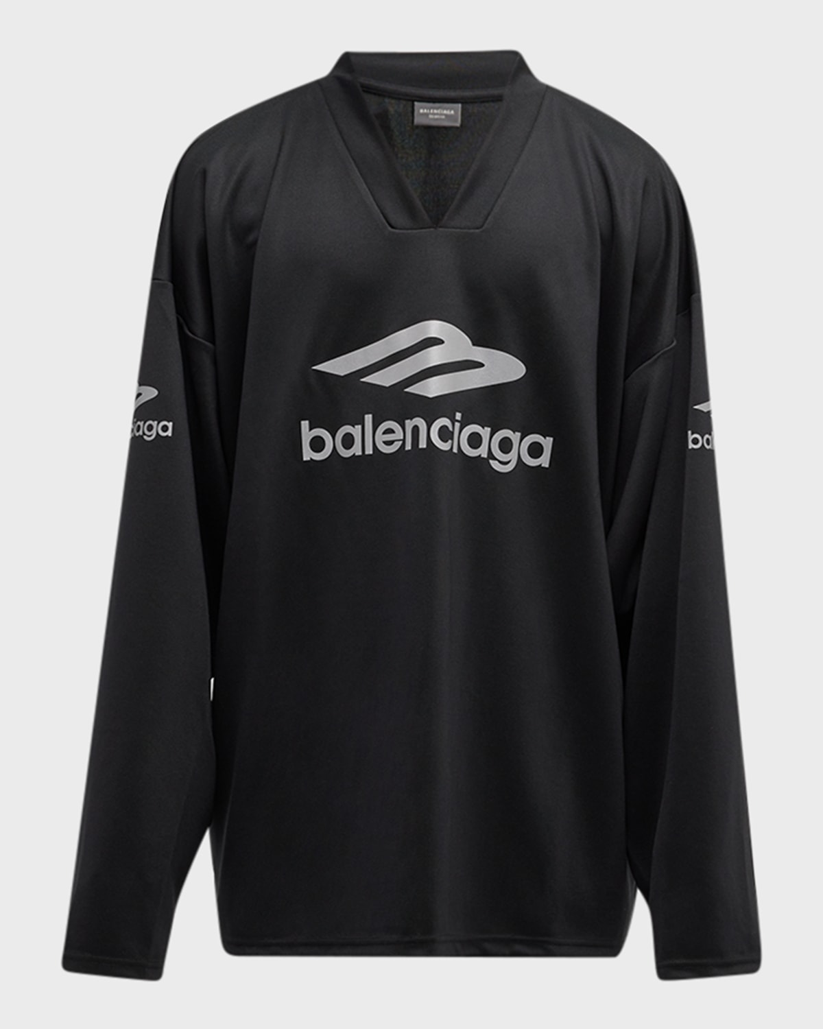 BALENCIAGA MEN'S 3B SPORTS ICON SKI LONG-SLEEVE T-SHIRT