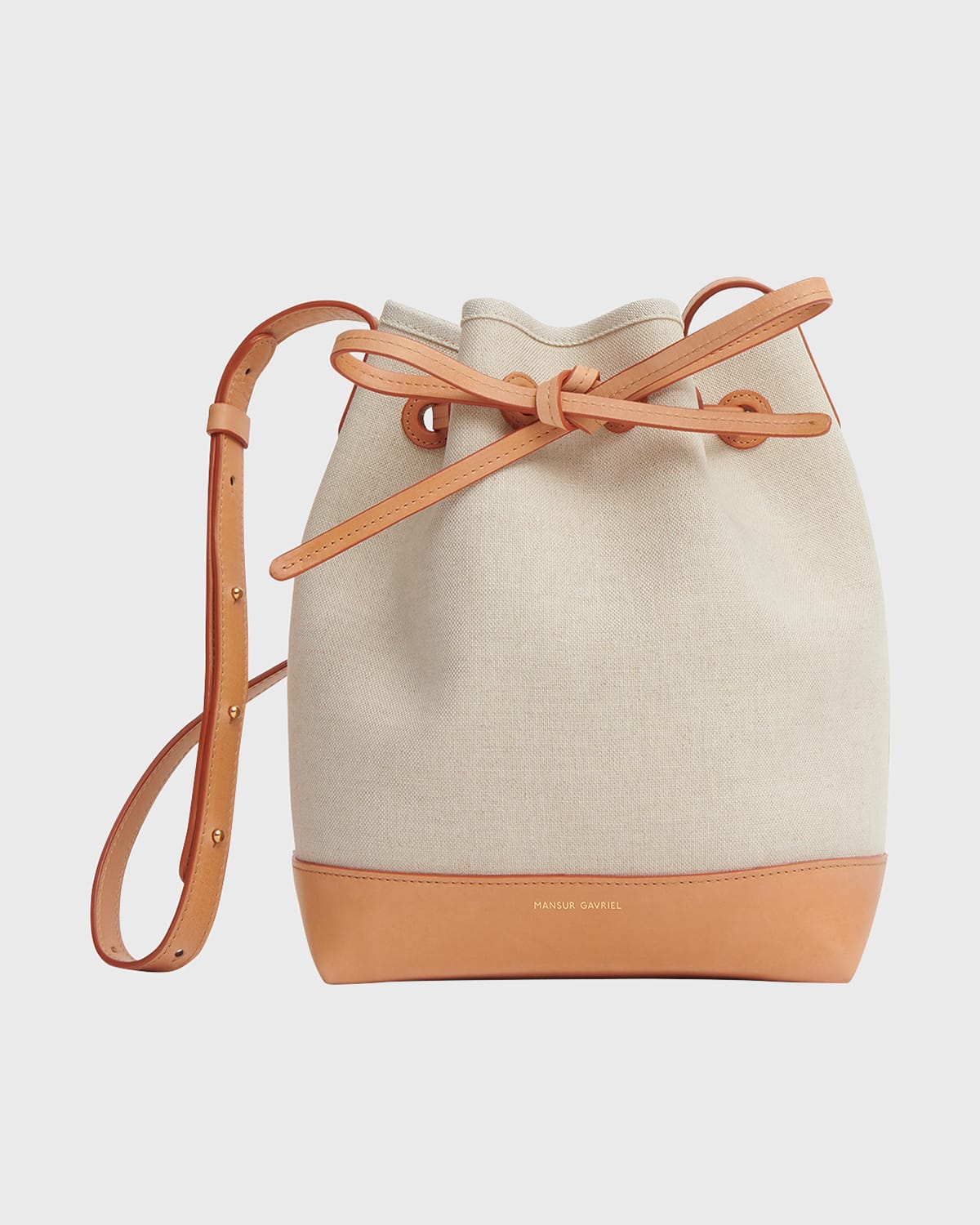 Mini Drawstring Canvas Bucket Bag