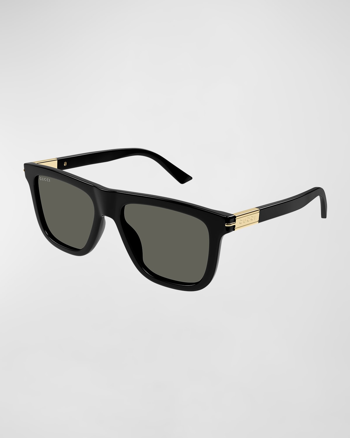 Gucci Men's Web Ingot Gg1502s 54mm Square Sunglasses In Black Grey