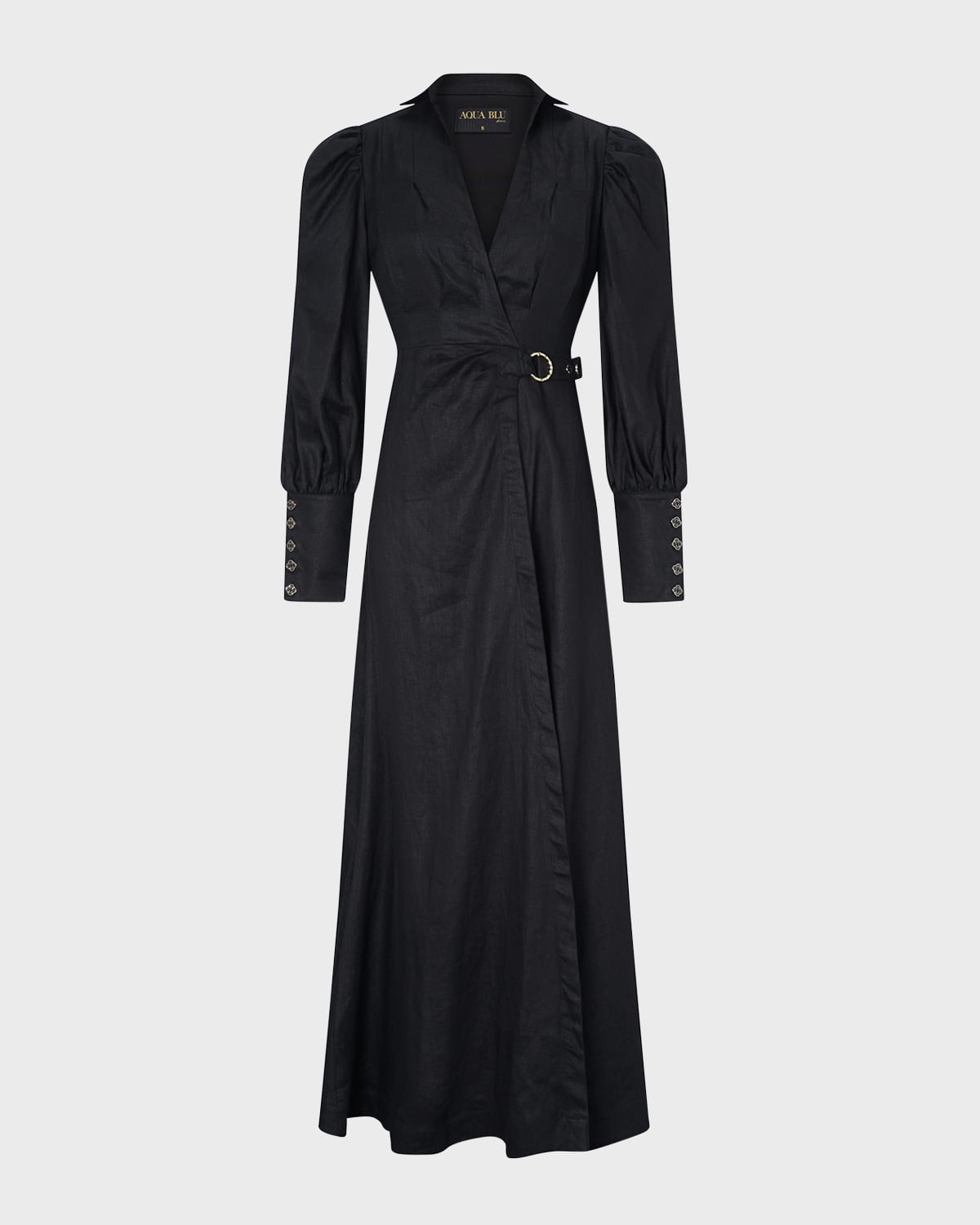 Celine French Linen Wrap Maxi Dress