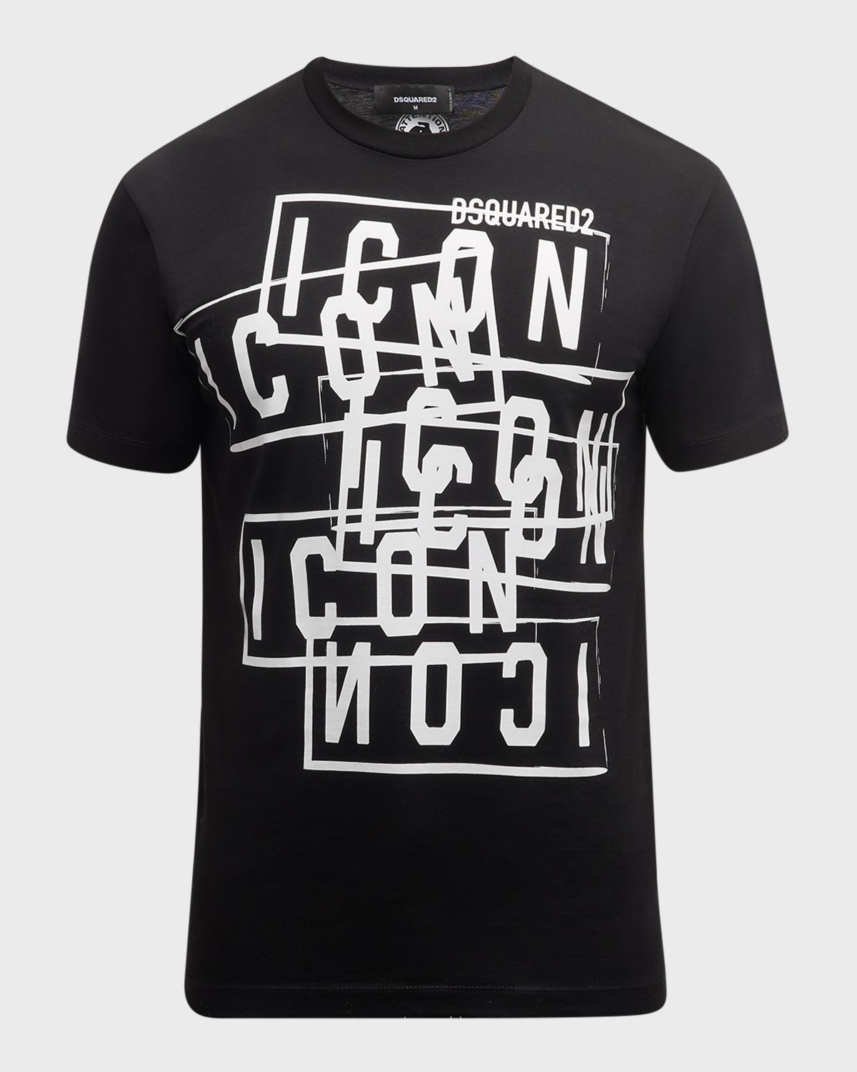 Shop Dsquared2 Men's Icon Stamps Cool Fit T-shirt In Black