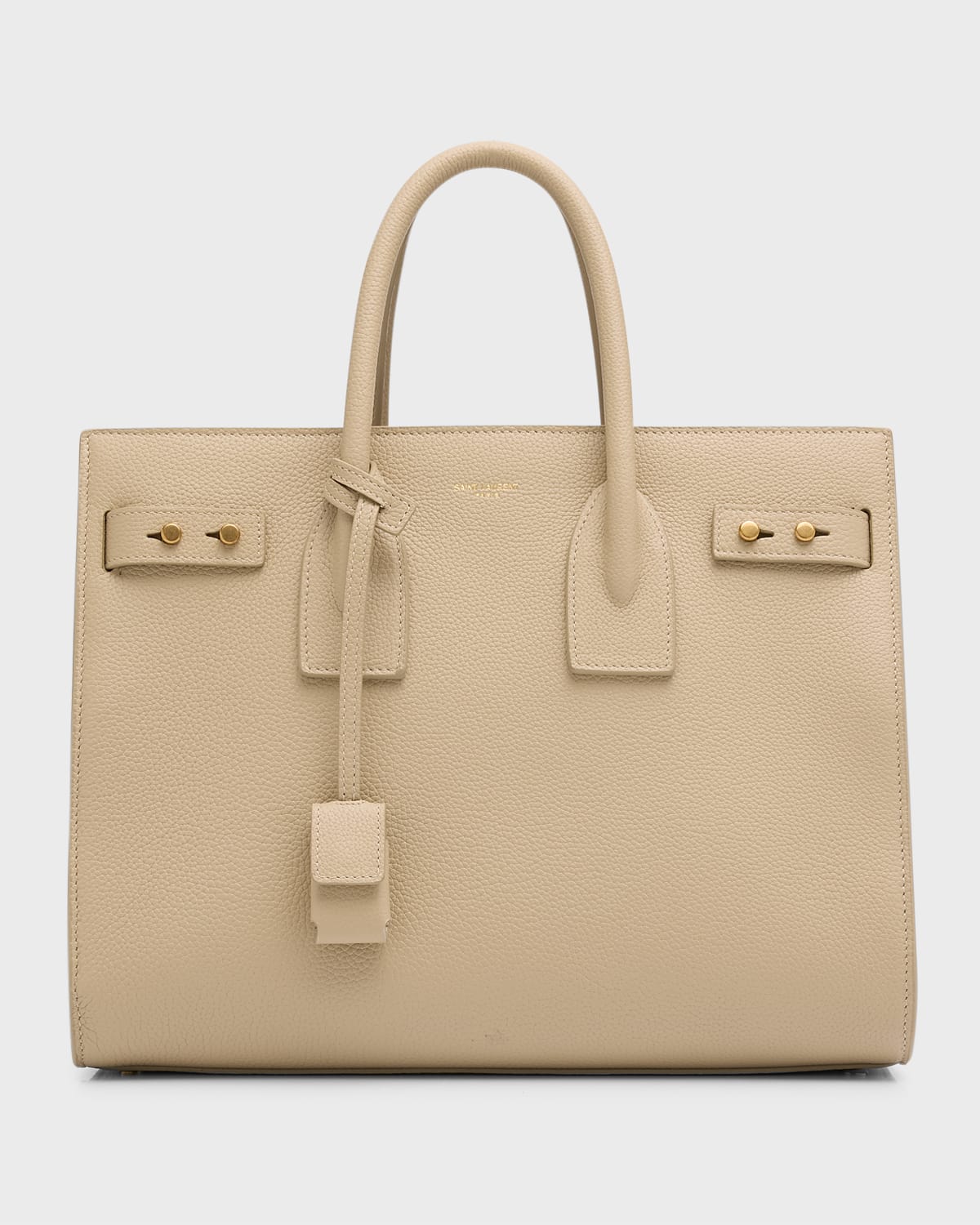 Saint Laurent Sac De Jour Small Leather Top-handle Bag In Sea Salt
