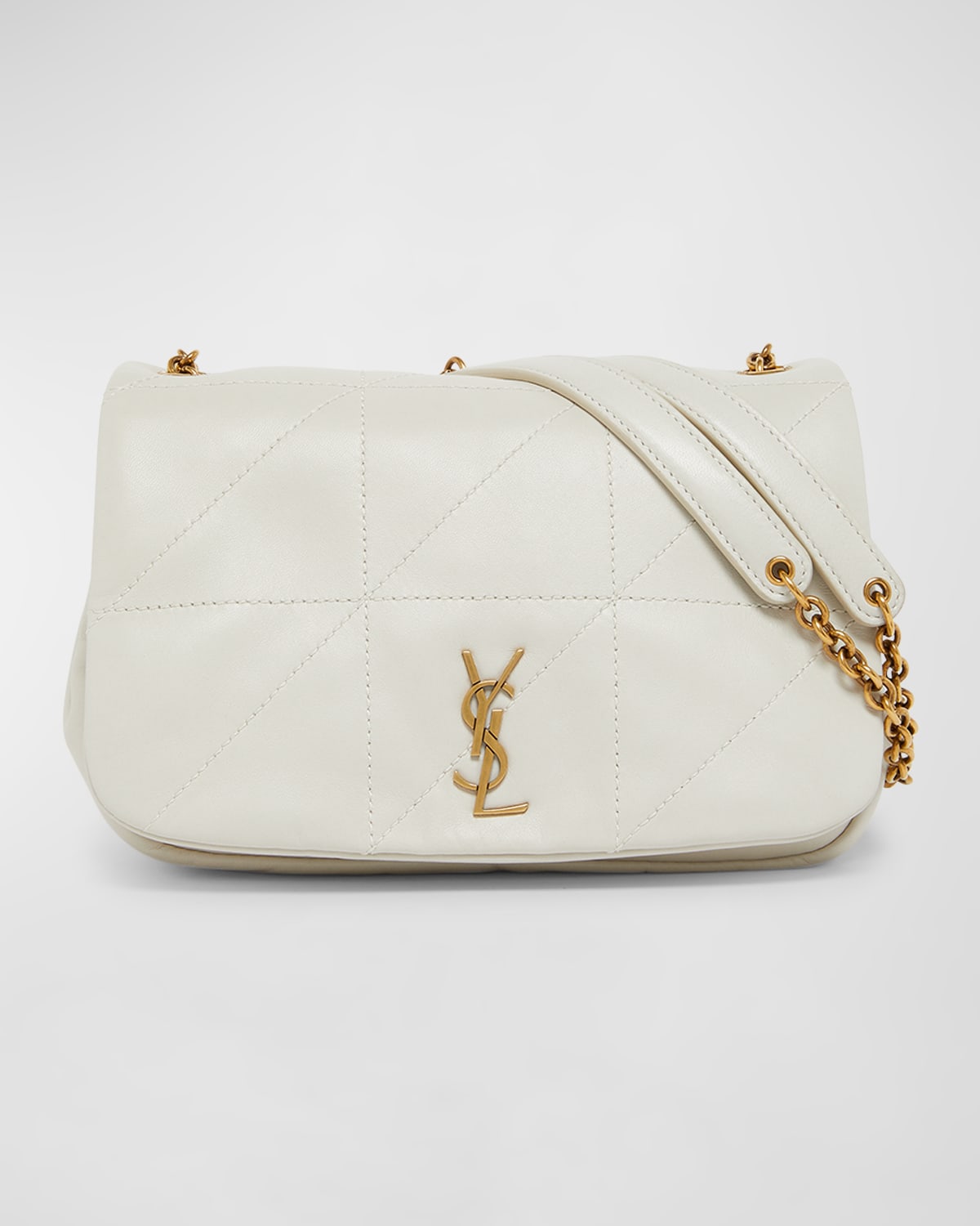 Saint Laurent Jamie 4.3 Mini Patchwork Leather Shoulder Bag In Crema Soft