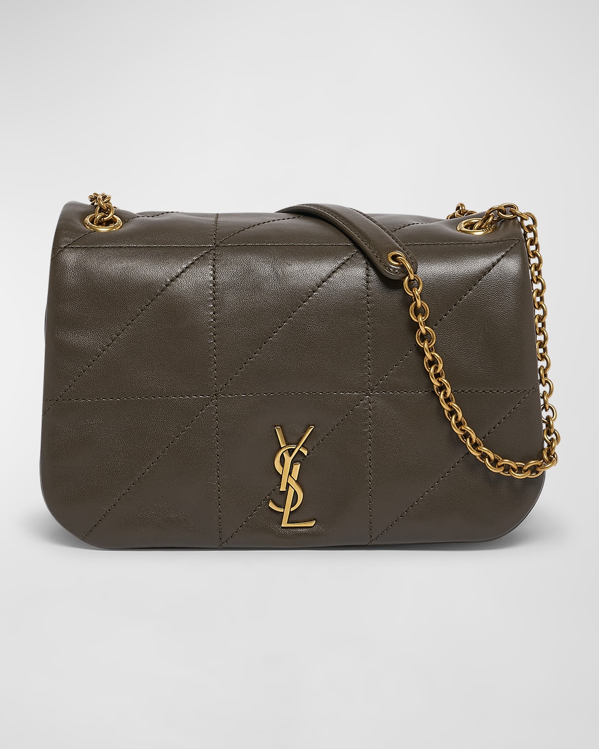 Saint Laurent Jamie 4.3 Mini Patchwork Leather Shoulder Bag In Light Musk