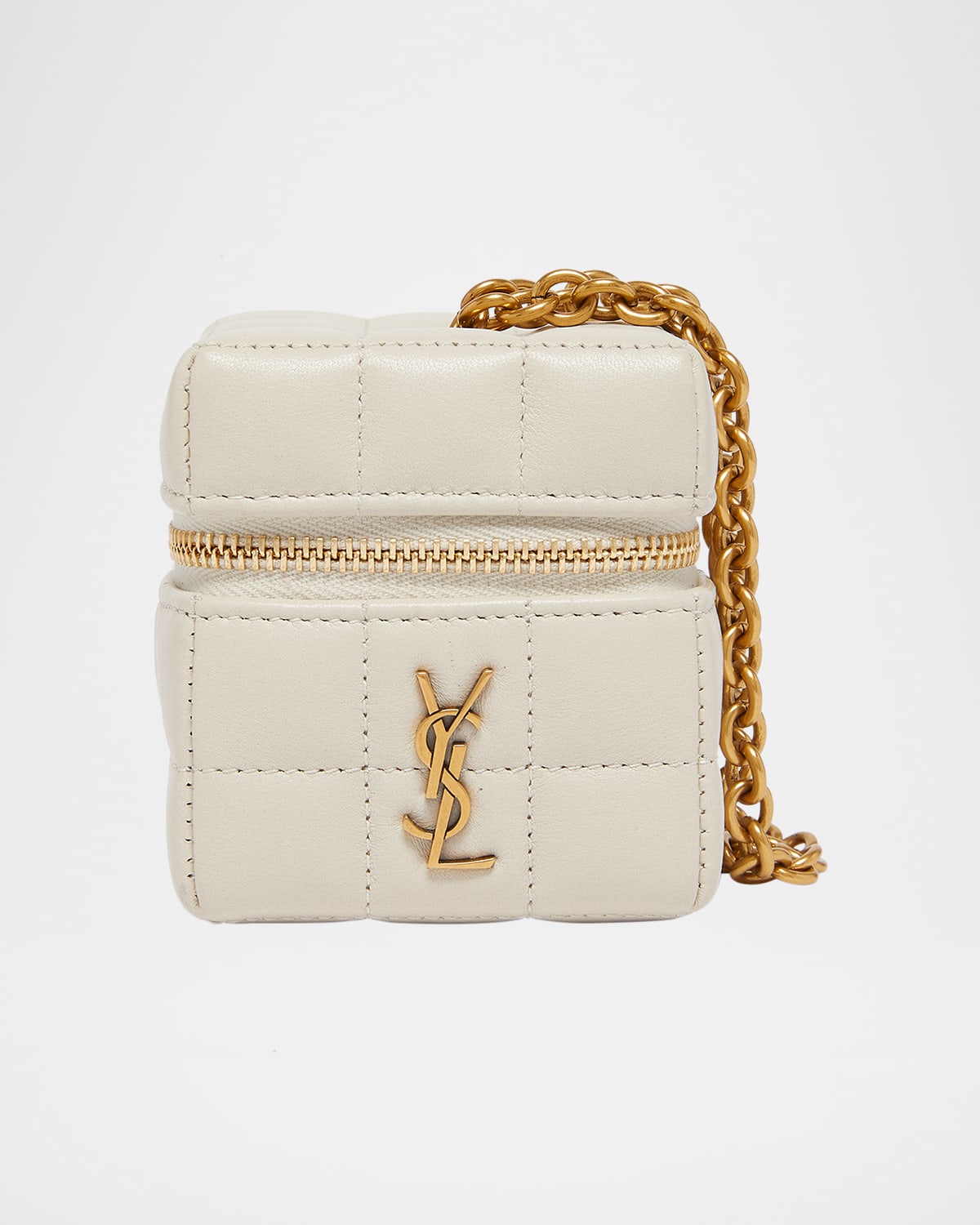 Saint Laurent Cassandre Mini YSL Cube Leather Top-Handle Bag