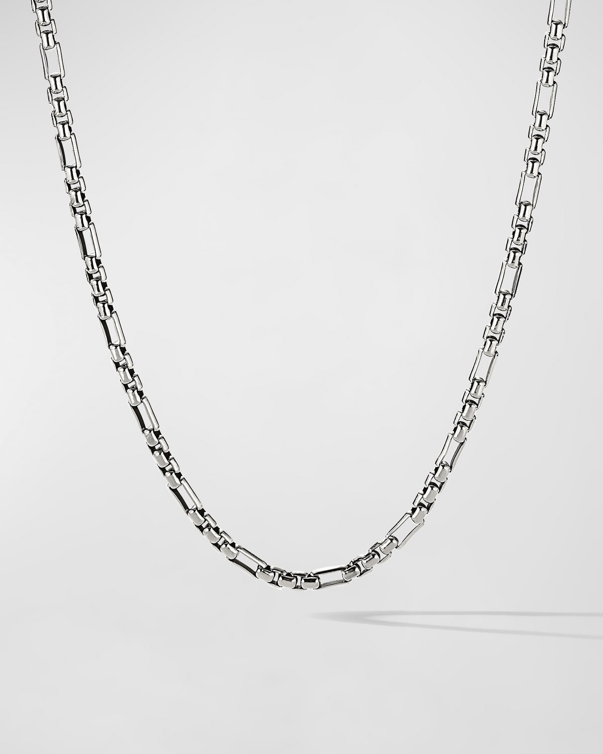 David Yurman Men's Open Station Box Chain Necklace In Sterling Silver, 3mm, 26"l