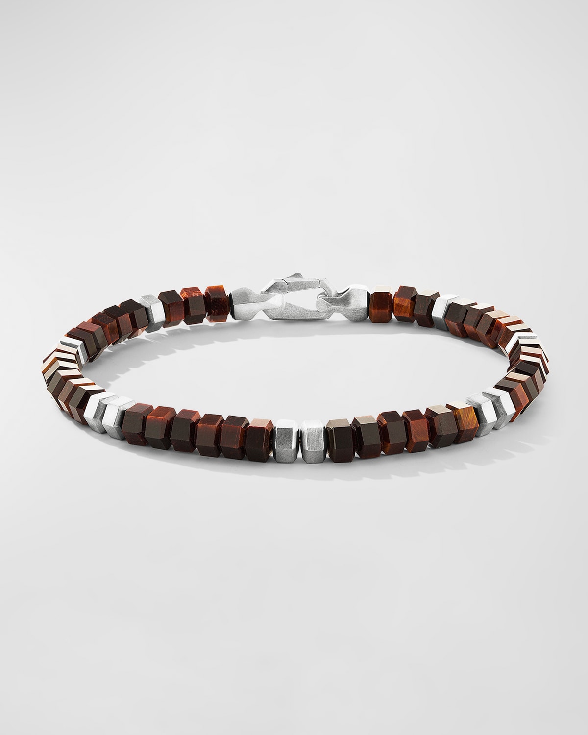 David Yurman 6mm Hex Spiritual Bead Bracelet In Red Tiger's Eye