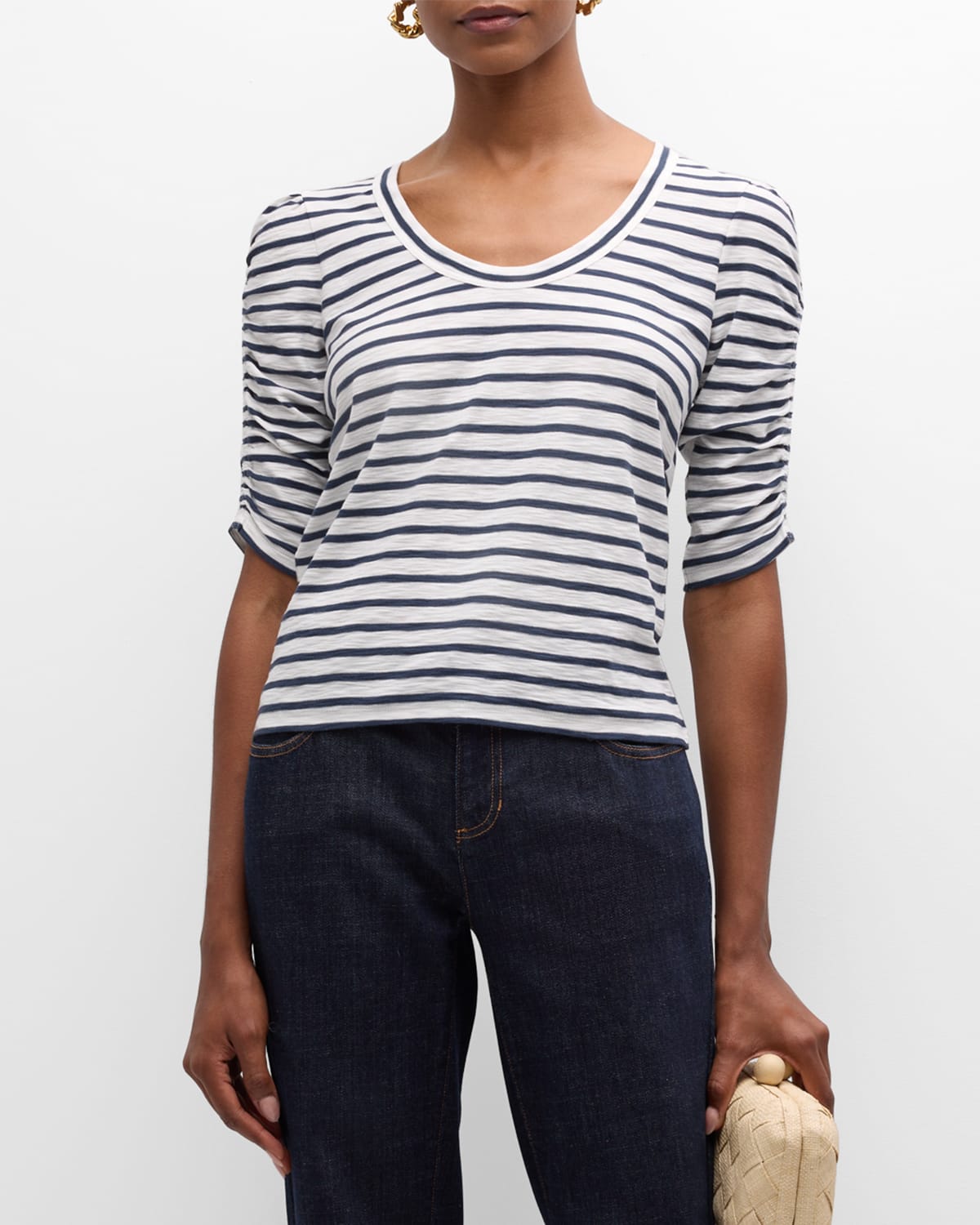 Netto Ruched-Sleeve Tee