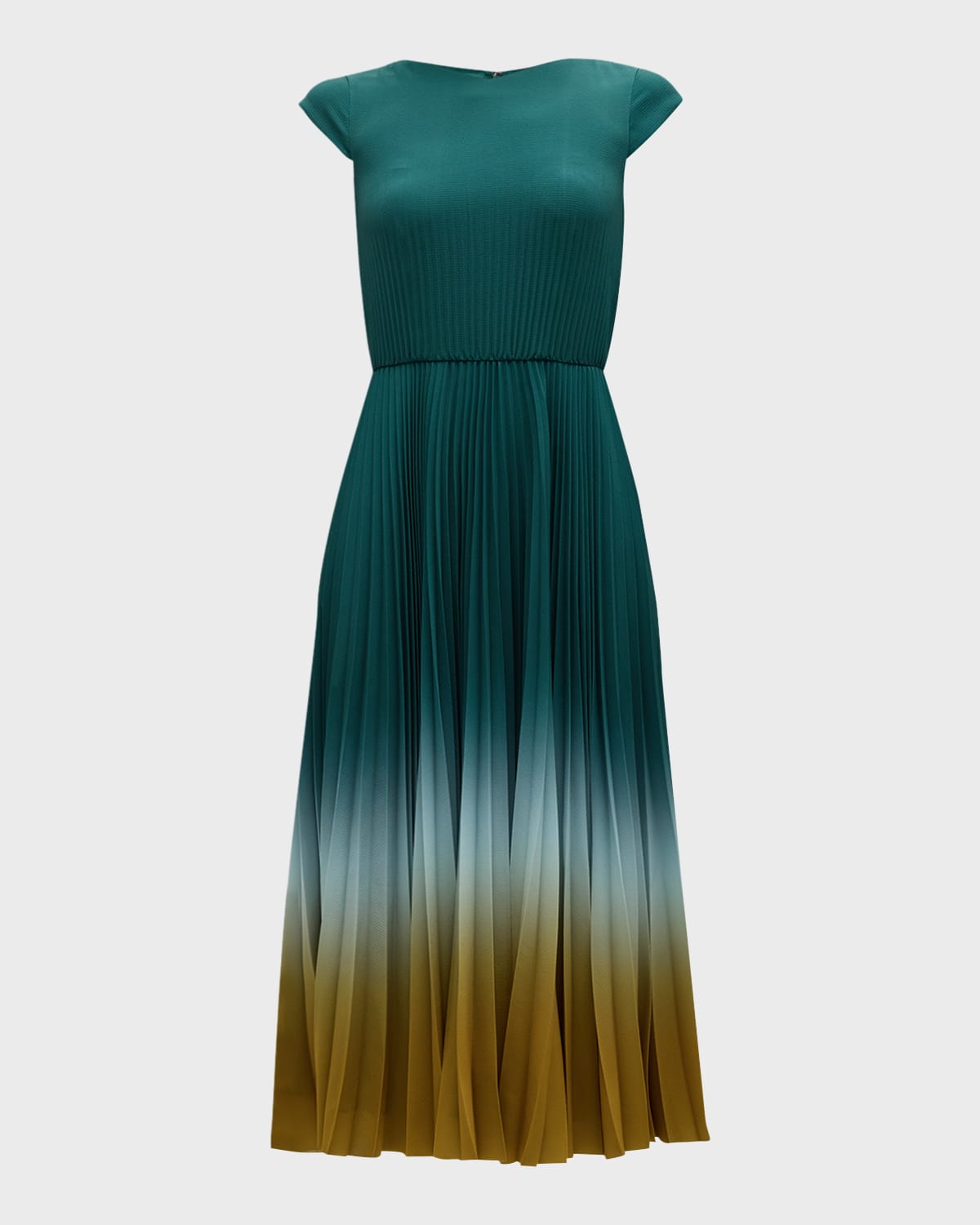 JASON WU COLLECTION DIP DYE MAROCAINE PLEATED CREPE DRESS