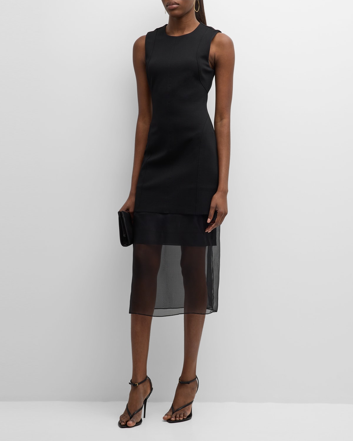 Shop Jason Wu Collection Interlock Jersey Midi Dress In Black