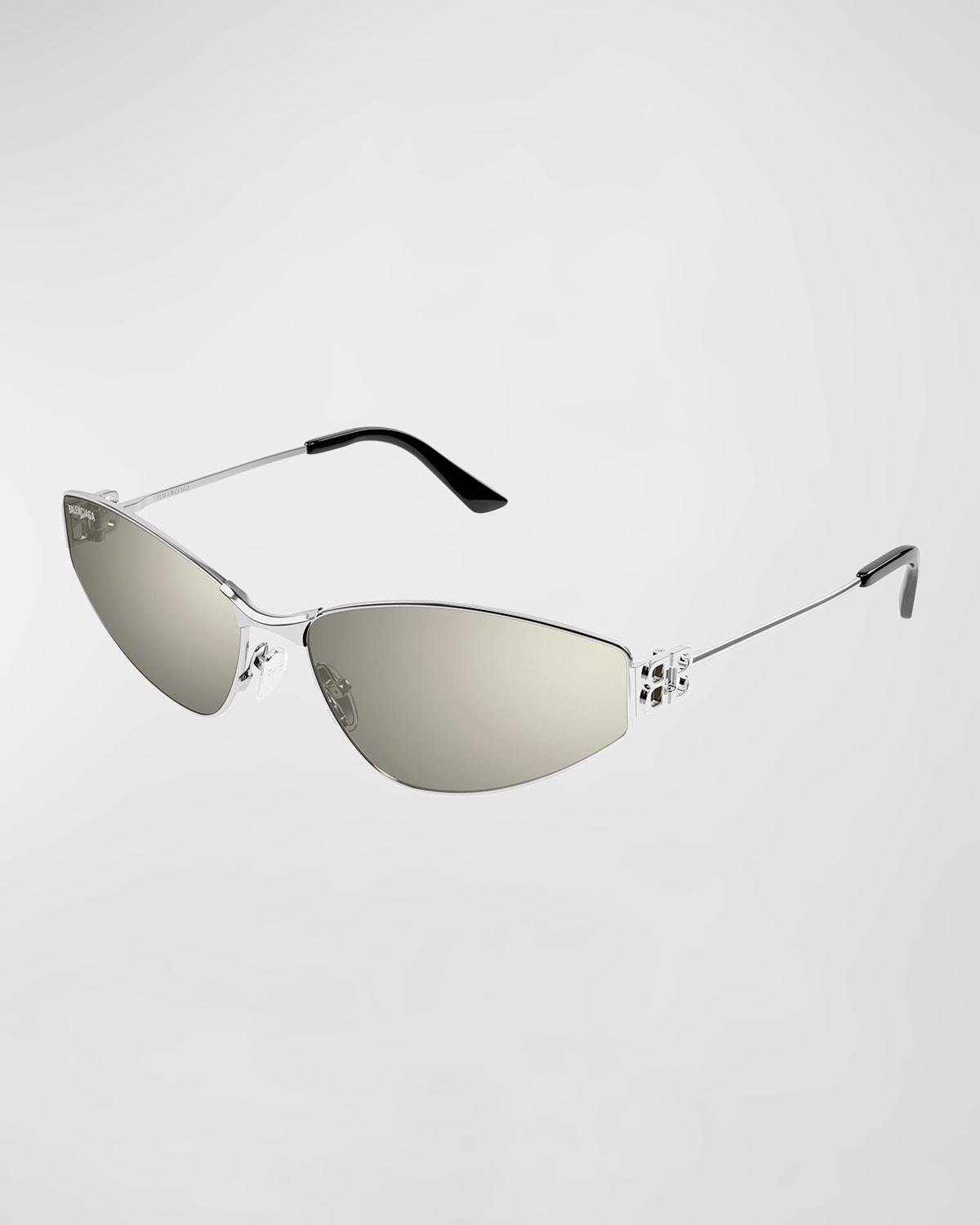 Balenciaga Bb0335s Mercury-linea Everyday 006 Sunglasses In Silver