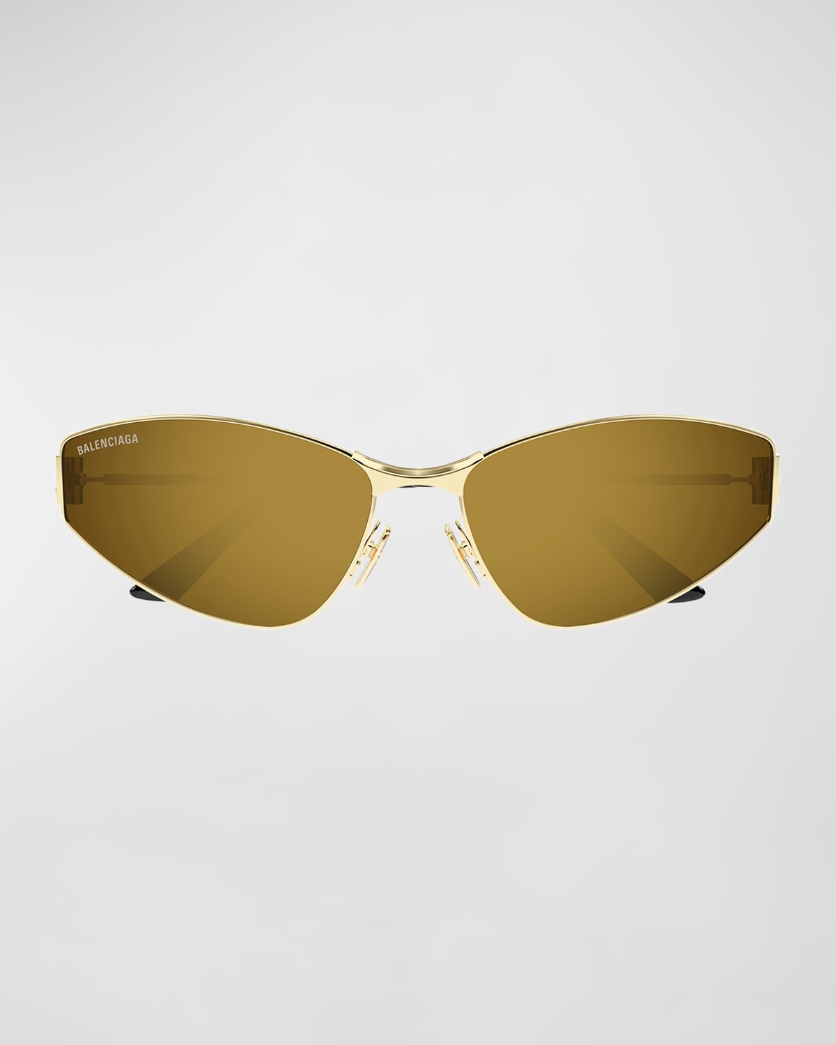 Balenciaga Mirrored Metal Cat-Eye Sunglasses