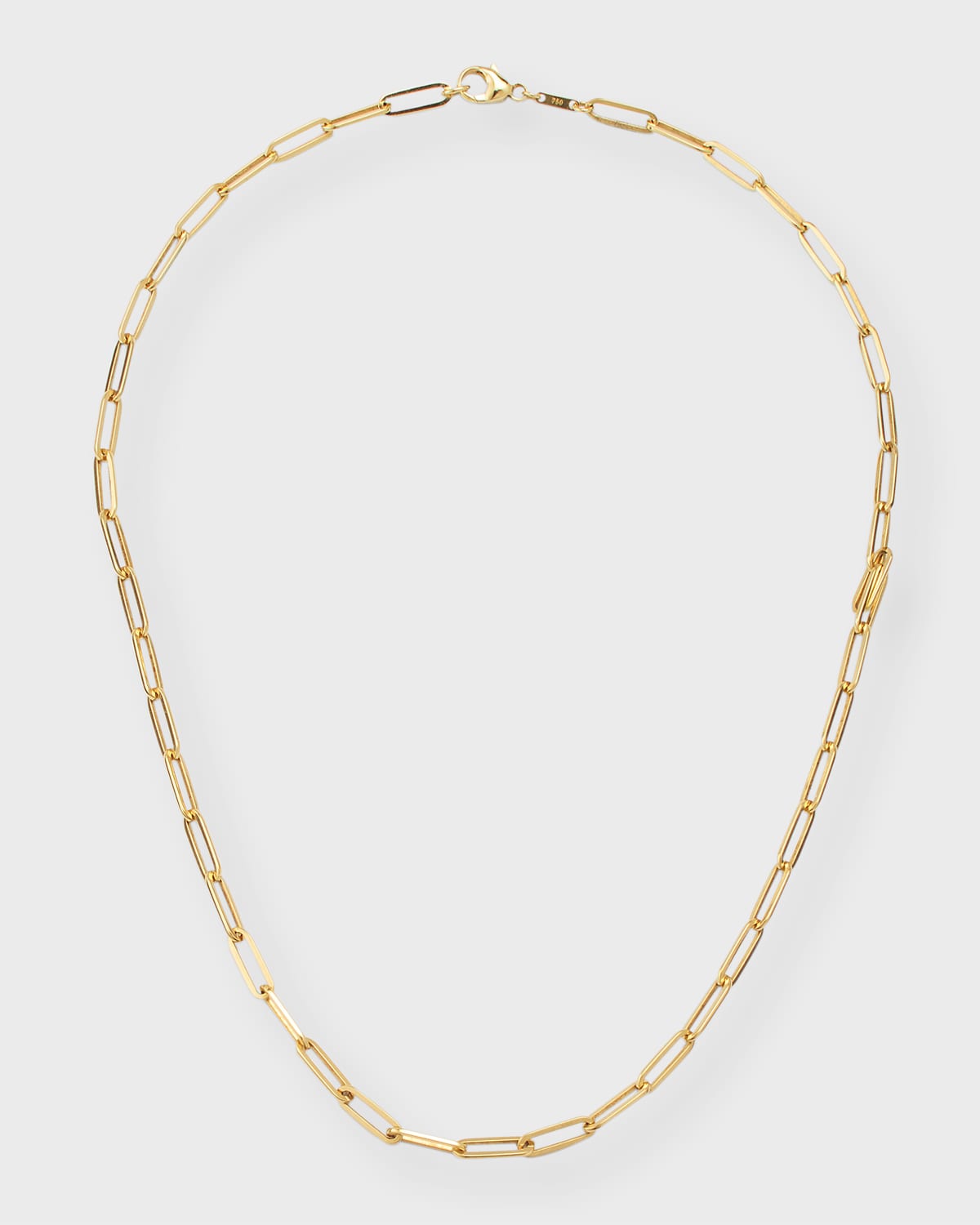 Golden Dreams 18K Yellow Gold Petite Paper Clip Chain Necklace