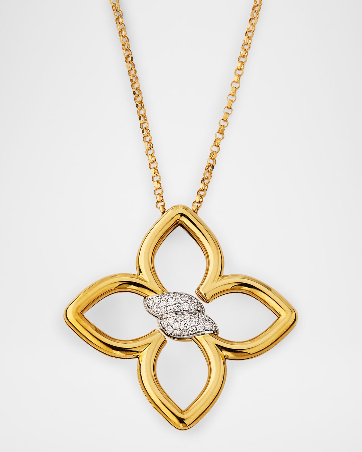 18K Gold Diamond Cialoma Necklace, 17"L