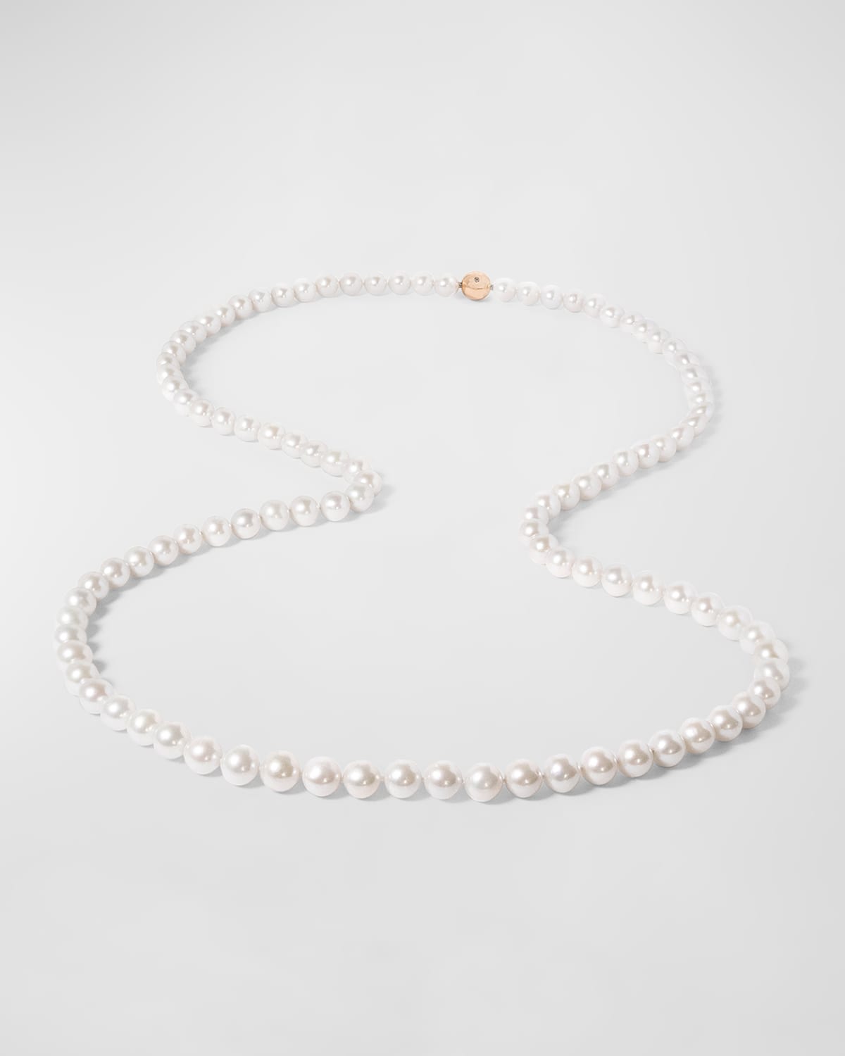 18K White Gold Necklace with Freshwater Pearls