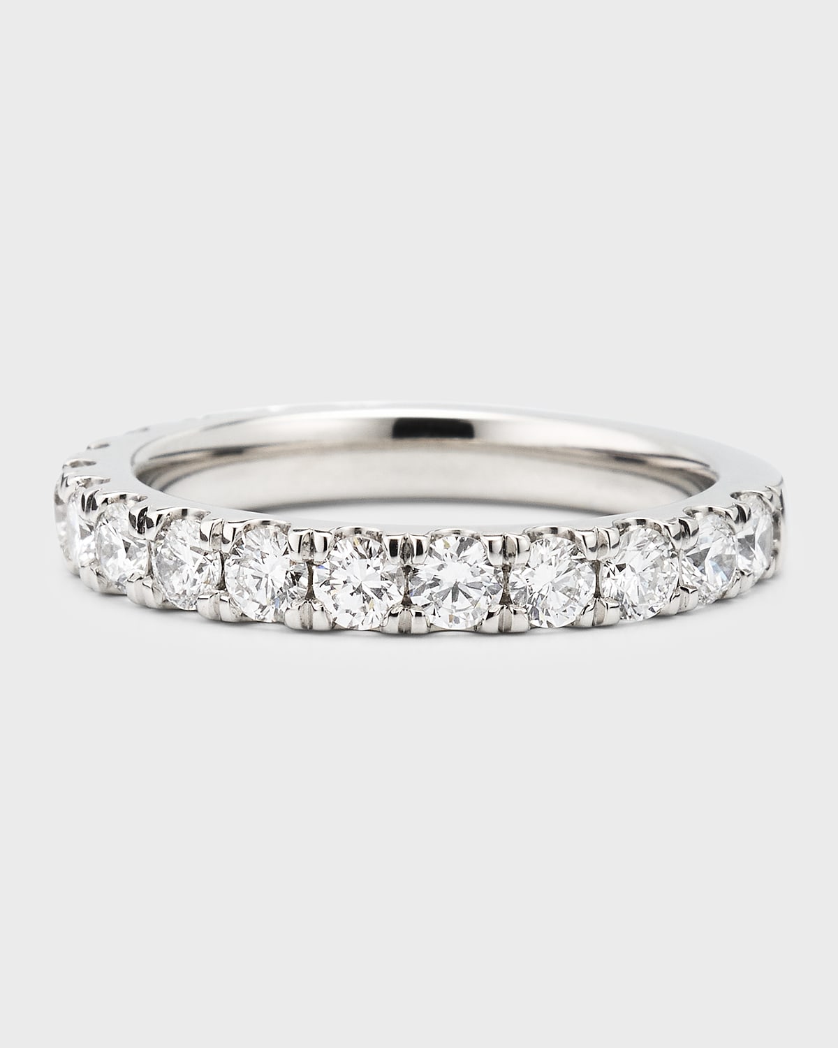 Neiman Marcus Lab Grown Diamonds Lab Grown Diamond Platinum Round-cut Eternity Ring In Metallic
