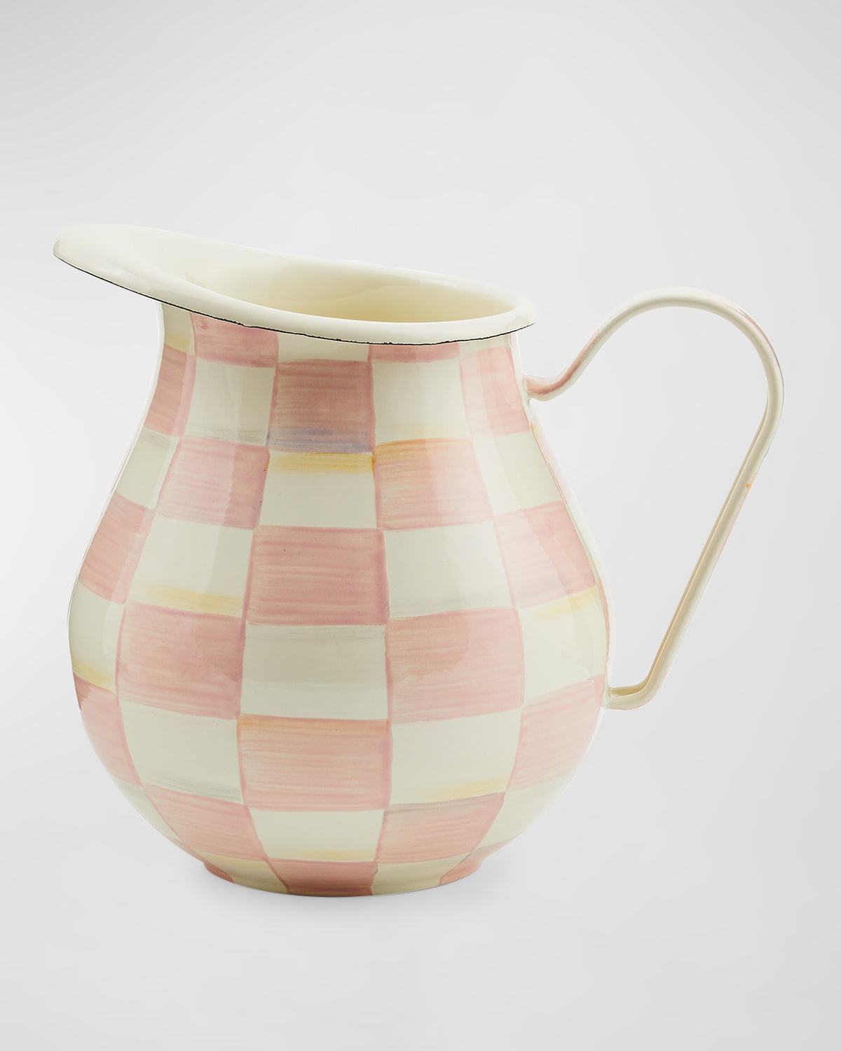 Mackenzie-childs Rosy Check Enamel Creamer