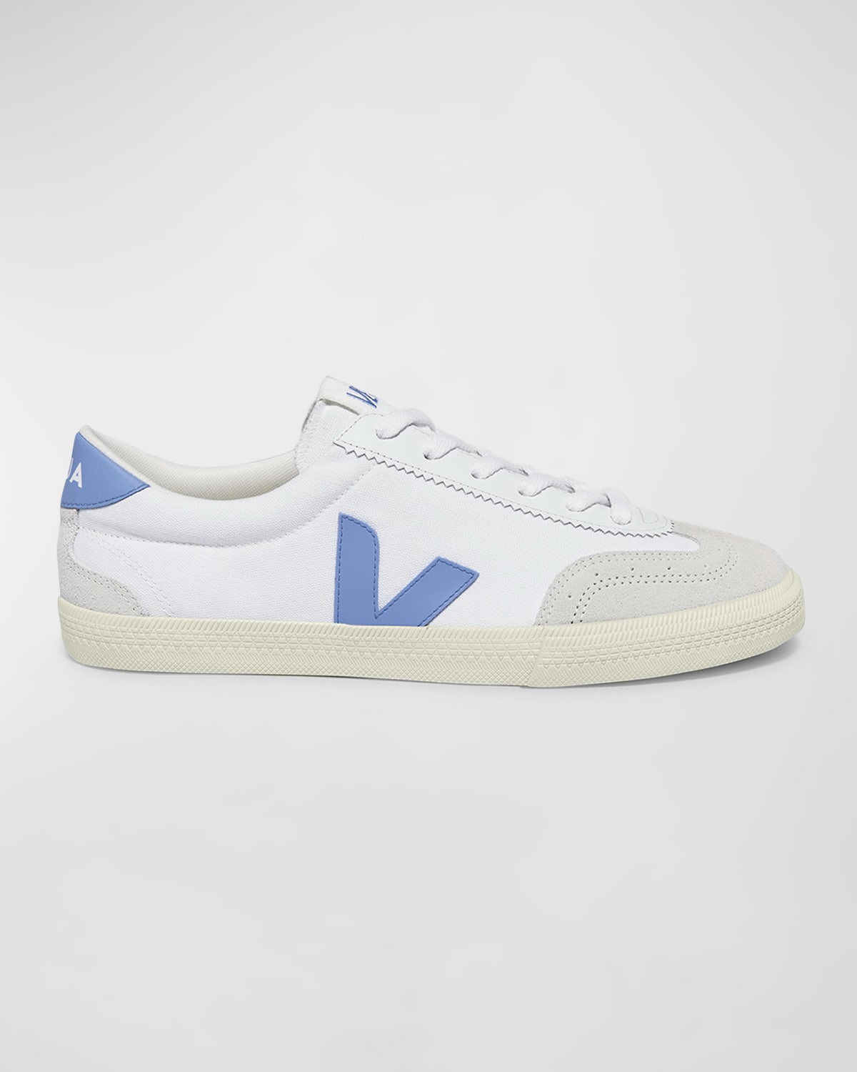 Shop Veja Volley Low-top Court Sneakers In White Aqua