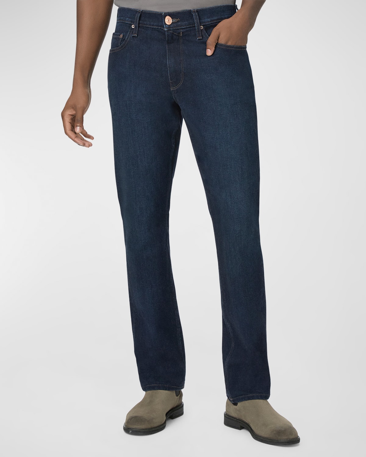 Shop Paige Men's Federal Slim-straight Jeans In Schwartz