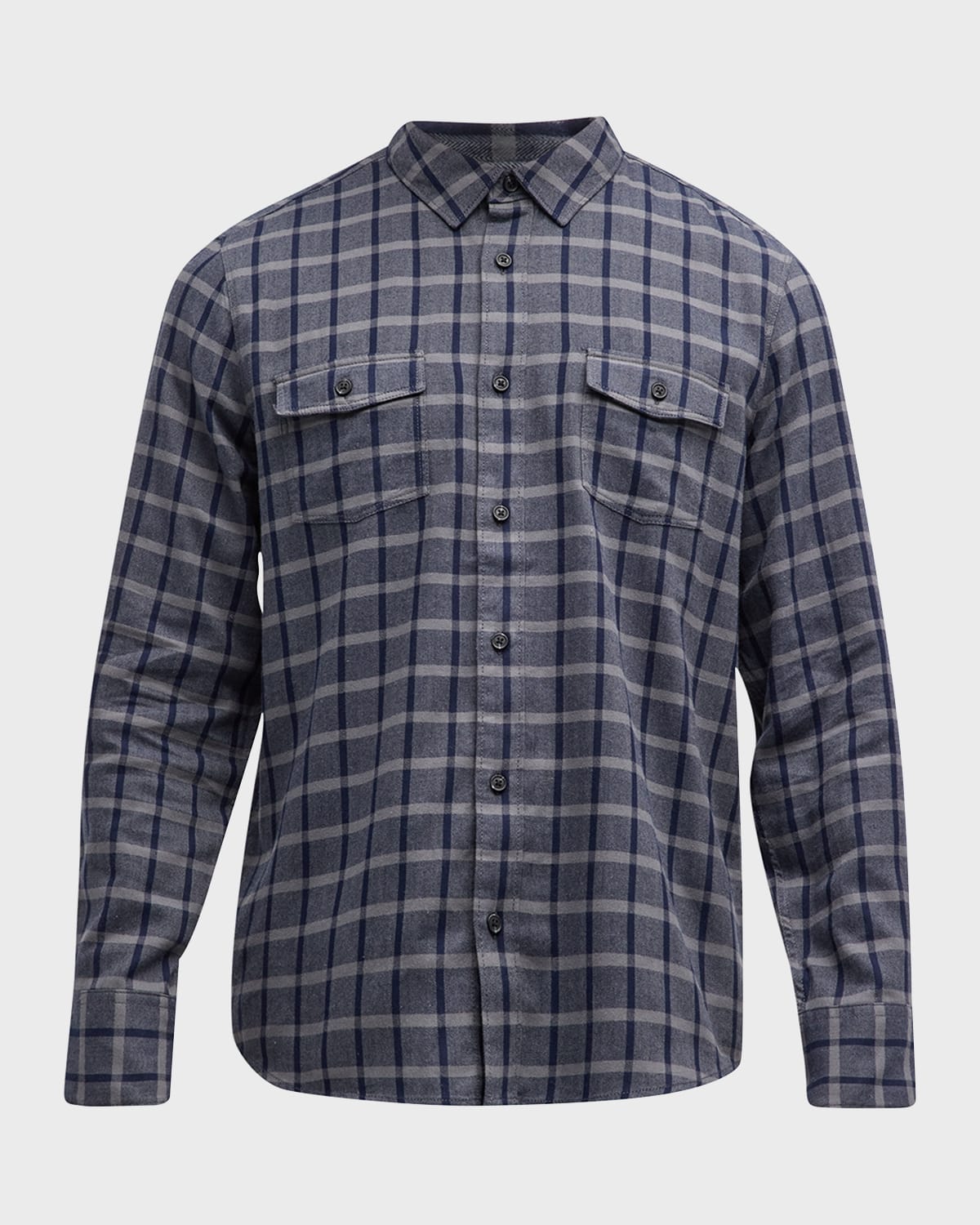 Paige Everett Plaid Flannel Button-up Shirt In Rocky Grov