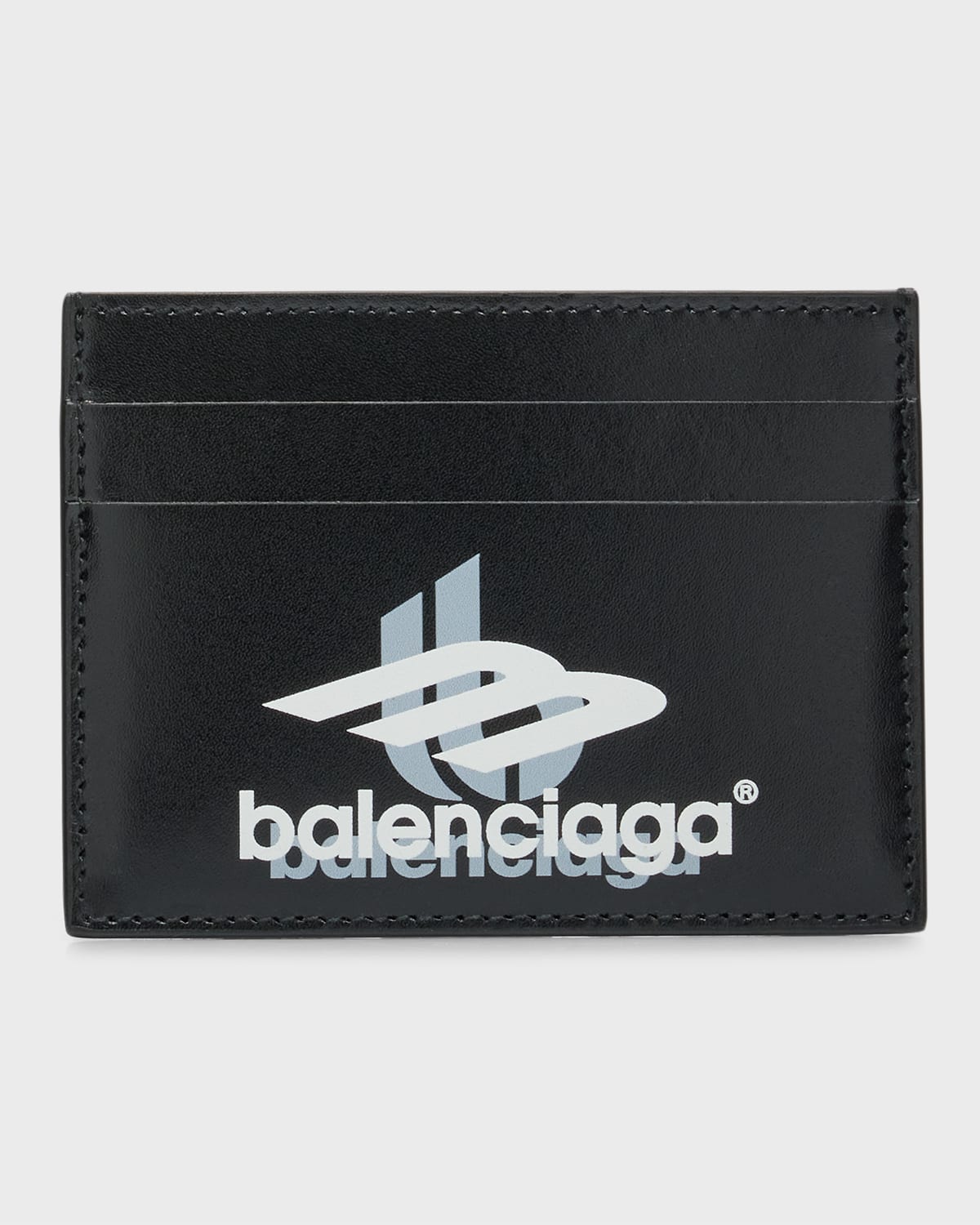 Men's Sport Logo Leather Card Holder