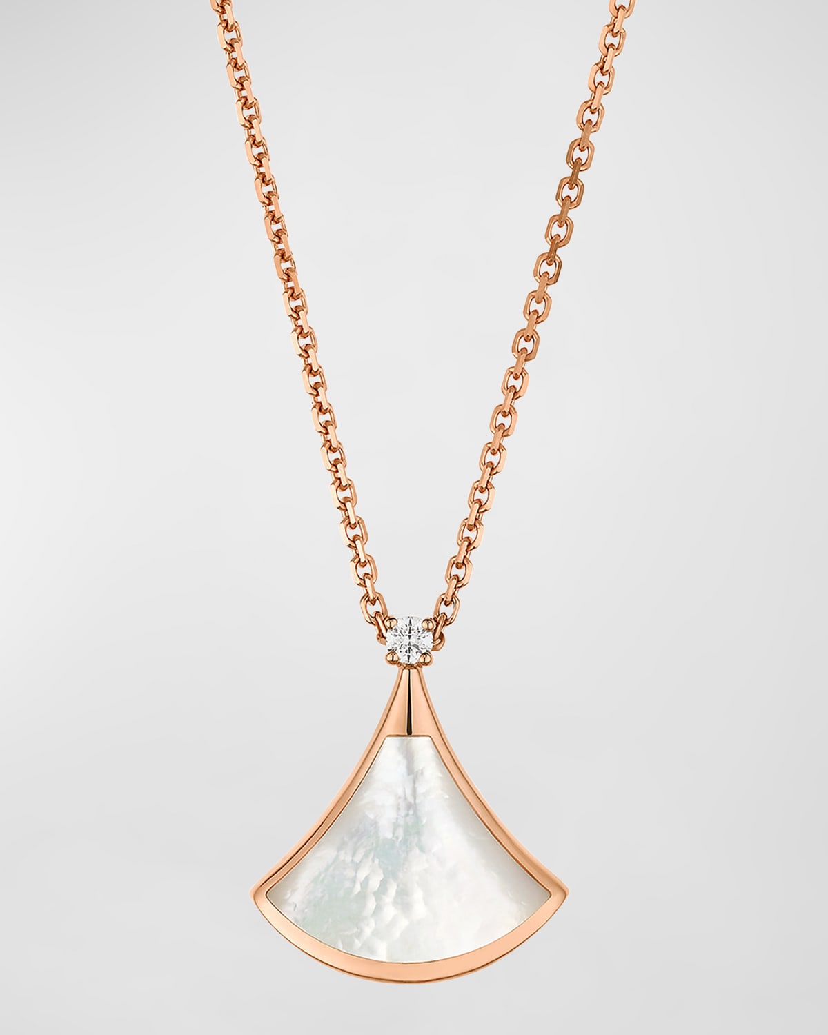 Shop Bvlgari Divas' Dream Rose Gold Pendant Necklace With Mother-of-pearl