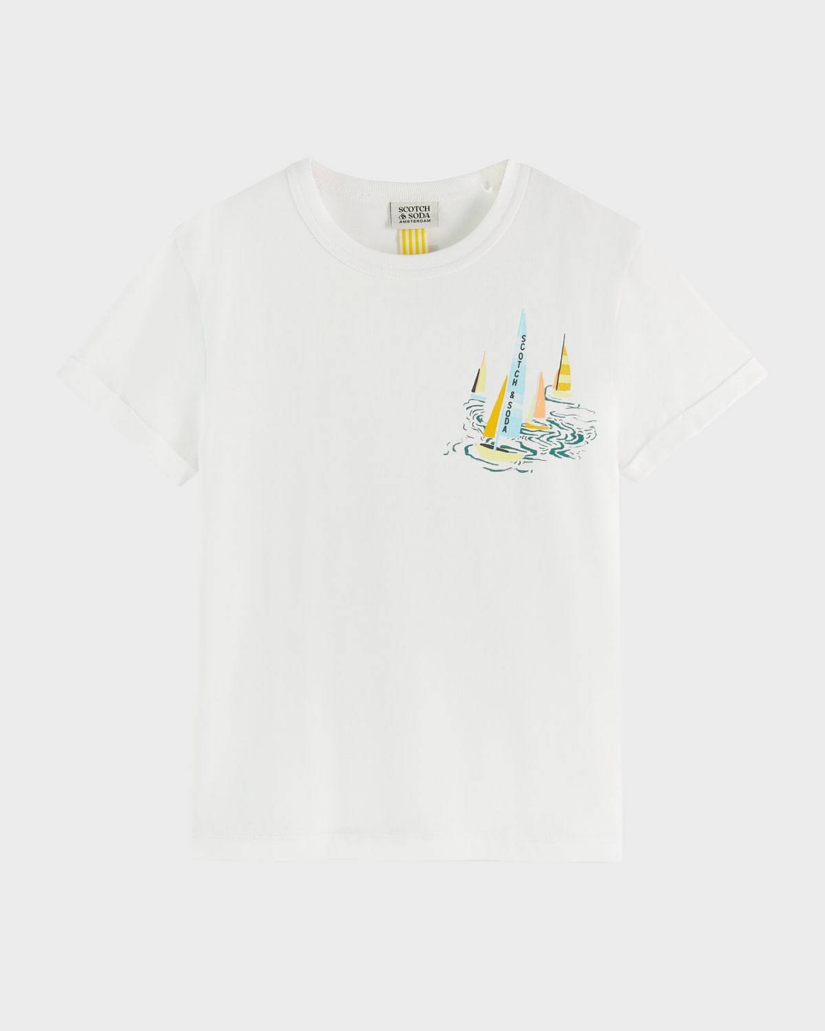 Shop Scotch & Soda Boy's Short-sleeve Artwork T-shirt In White