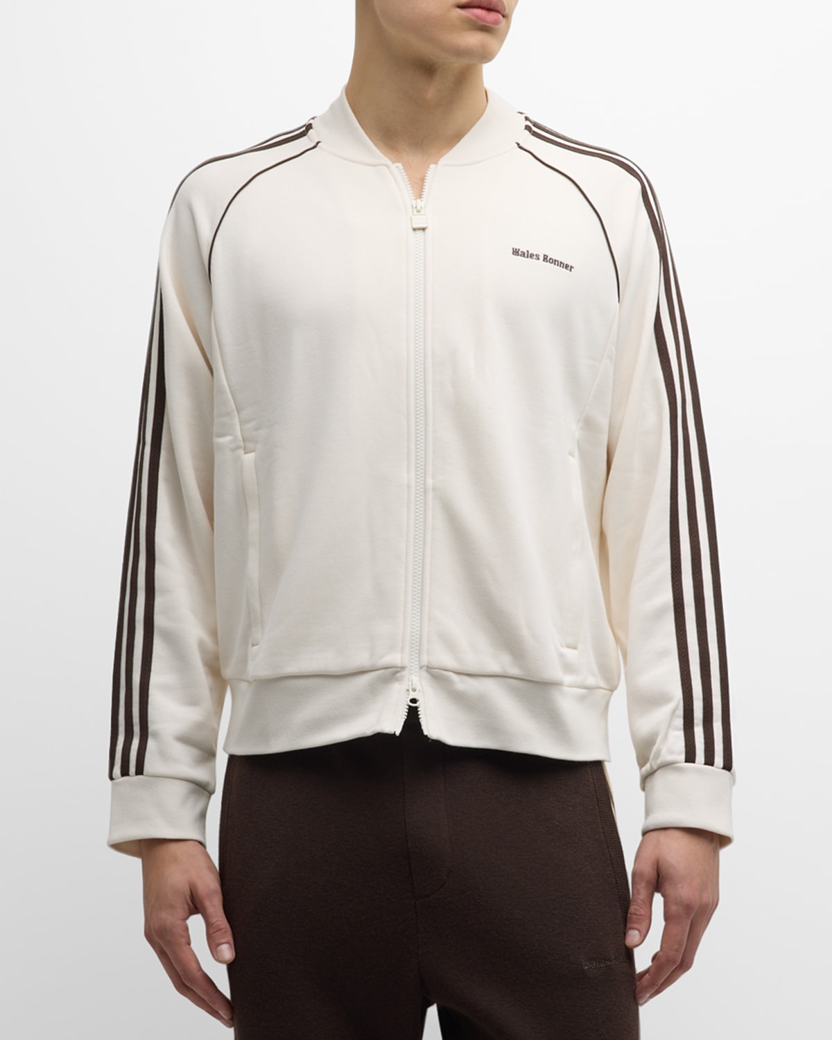 Shop Adidas Originals Men's Full-zip Track Top In Cwhite