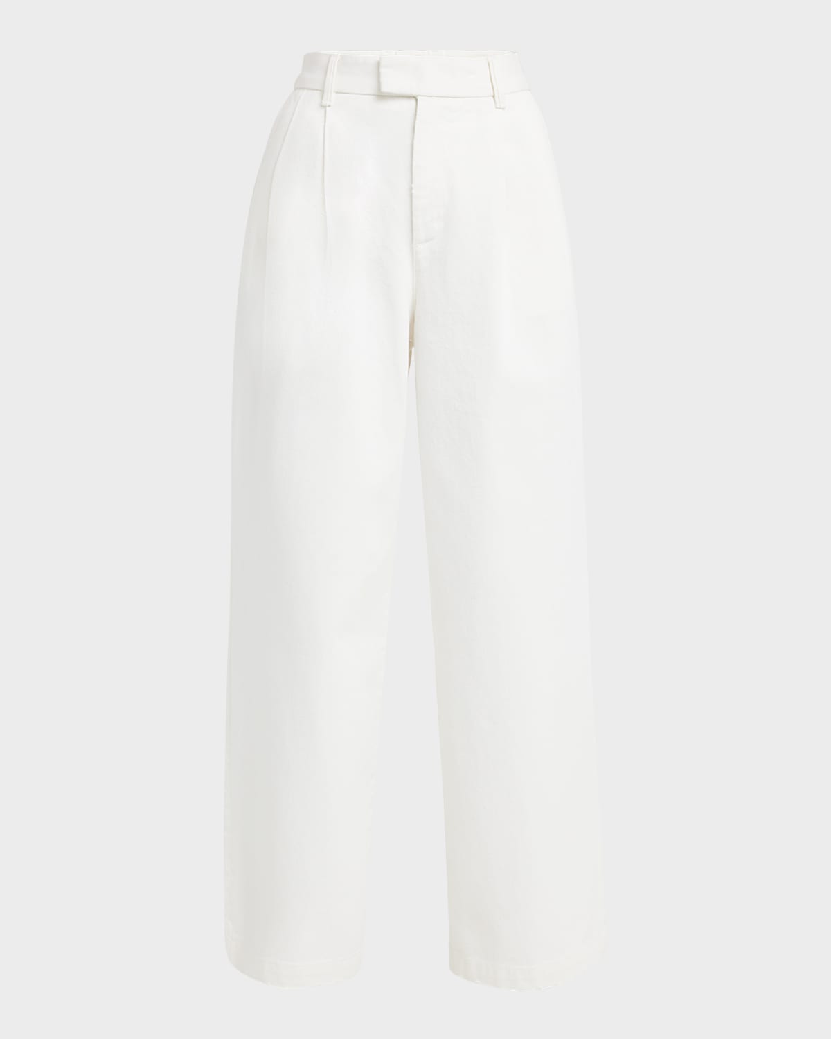 Shop Armarium Giorgia Wide Leg Denim Pants In White