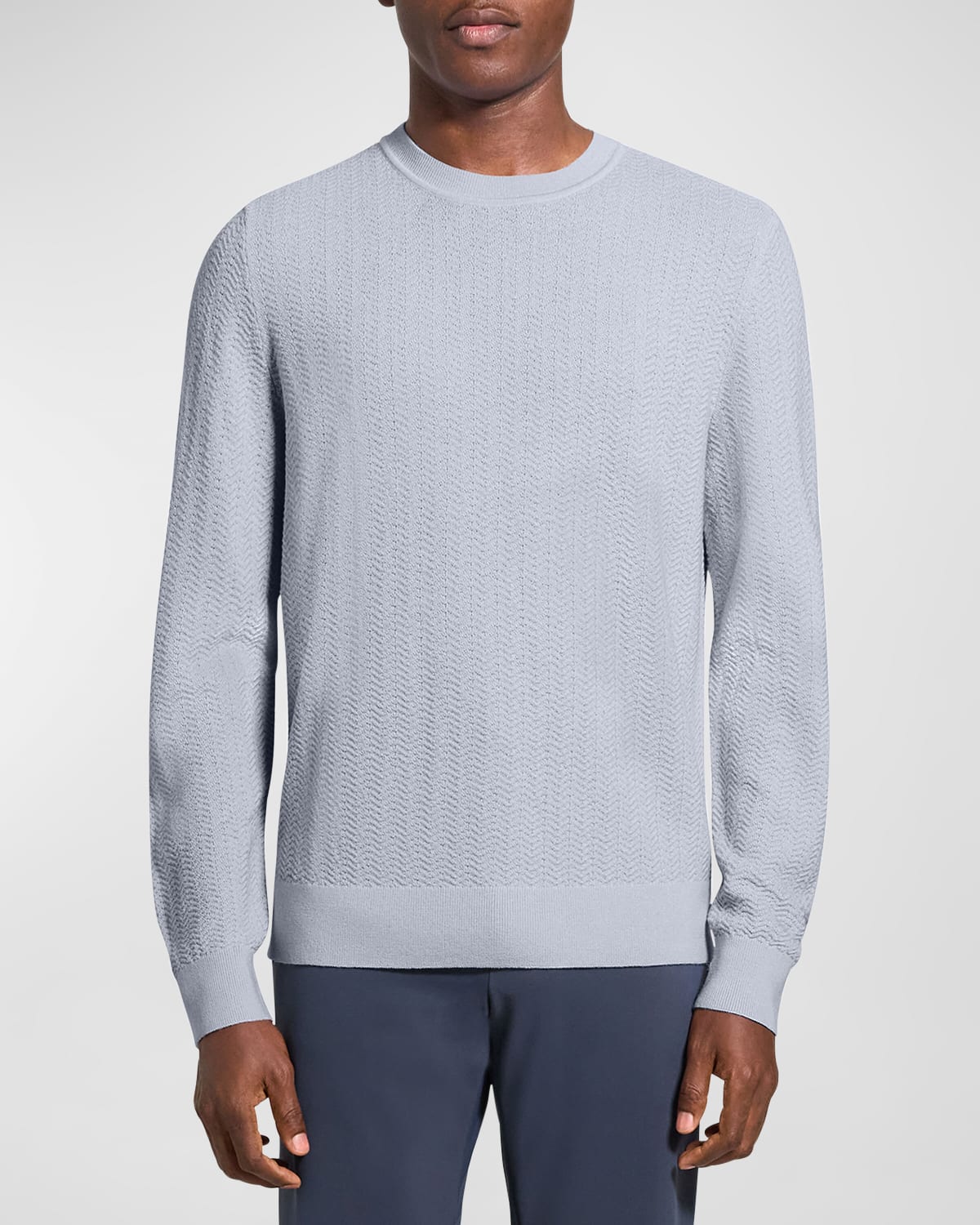 Shop Theory Men's Merino Wool Crewneck Sweater In Ice