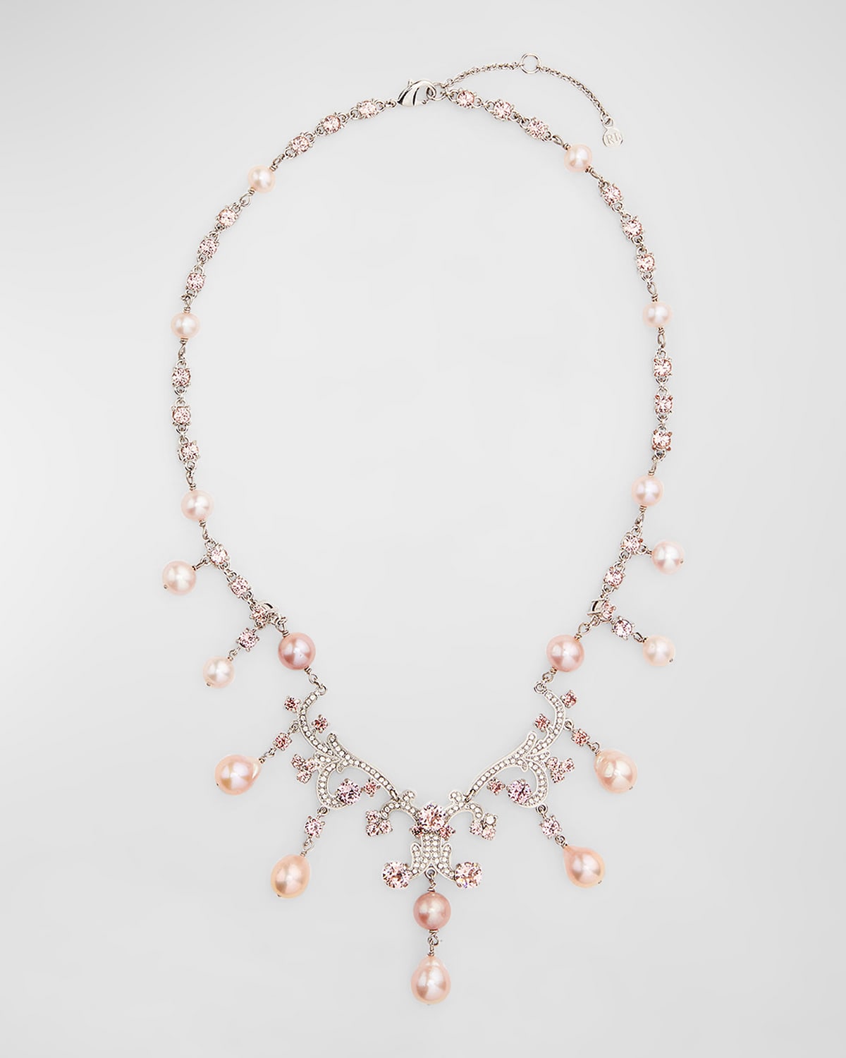 Geo Crystal and Pearl Necklace