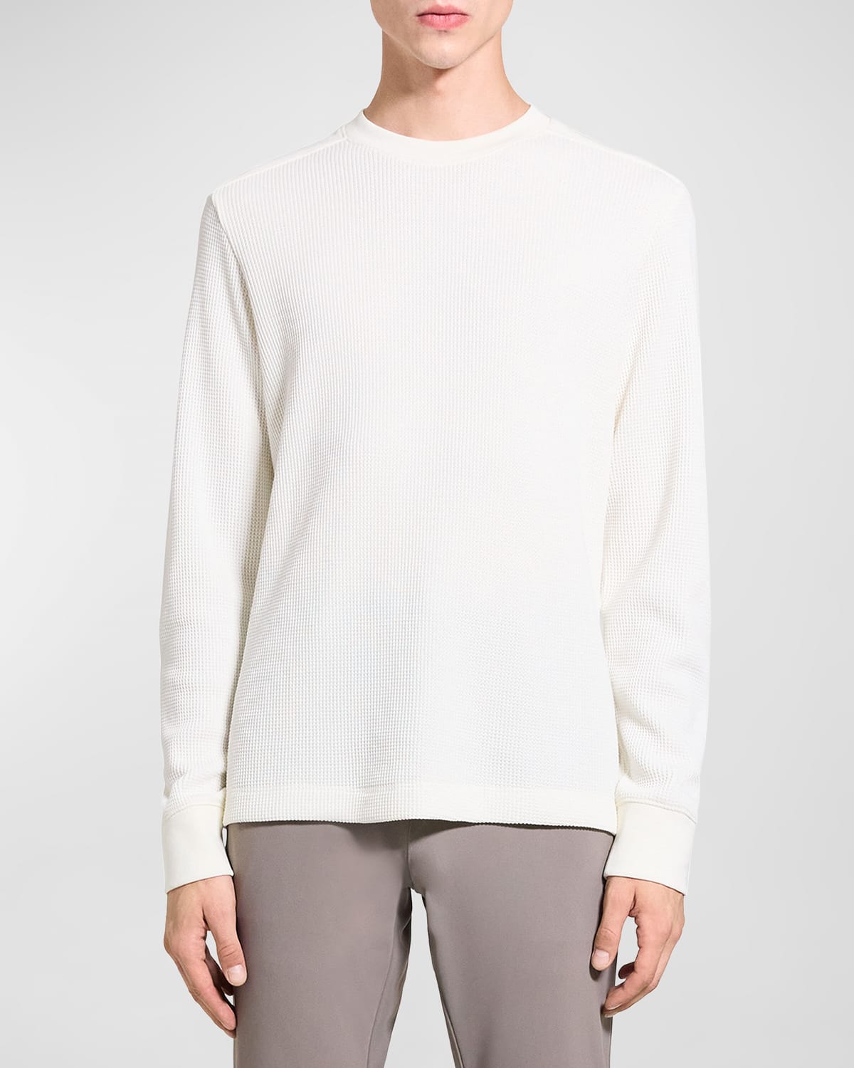 Shop Theory Men's Mattis Textured Knit Crew Sweater In Ivory