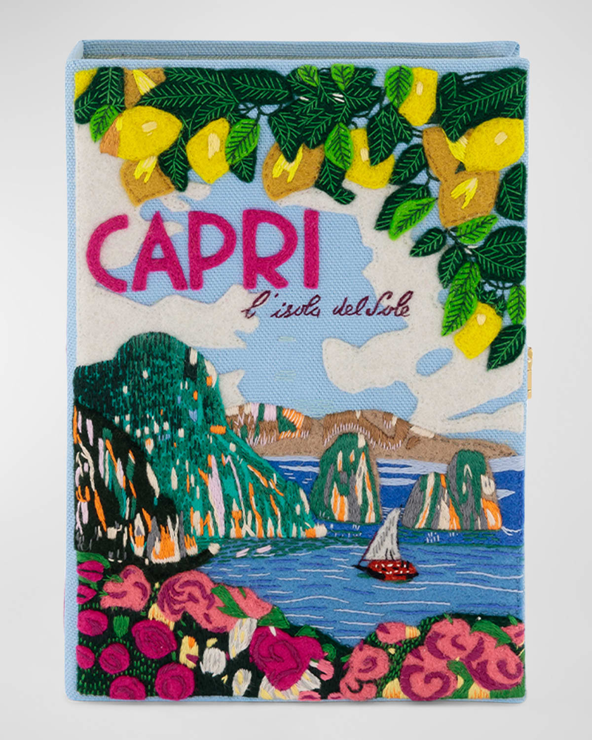 Capri Lemons Mer Bio Book Clutch Bag