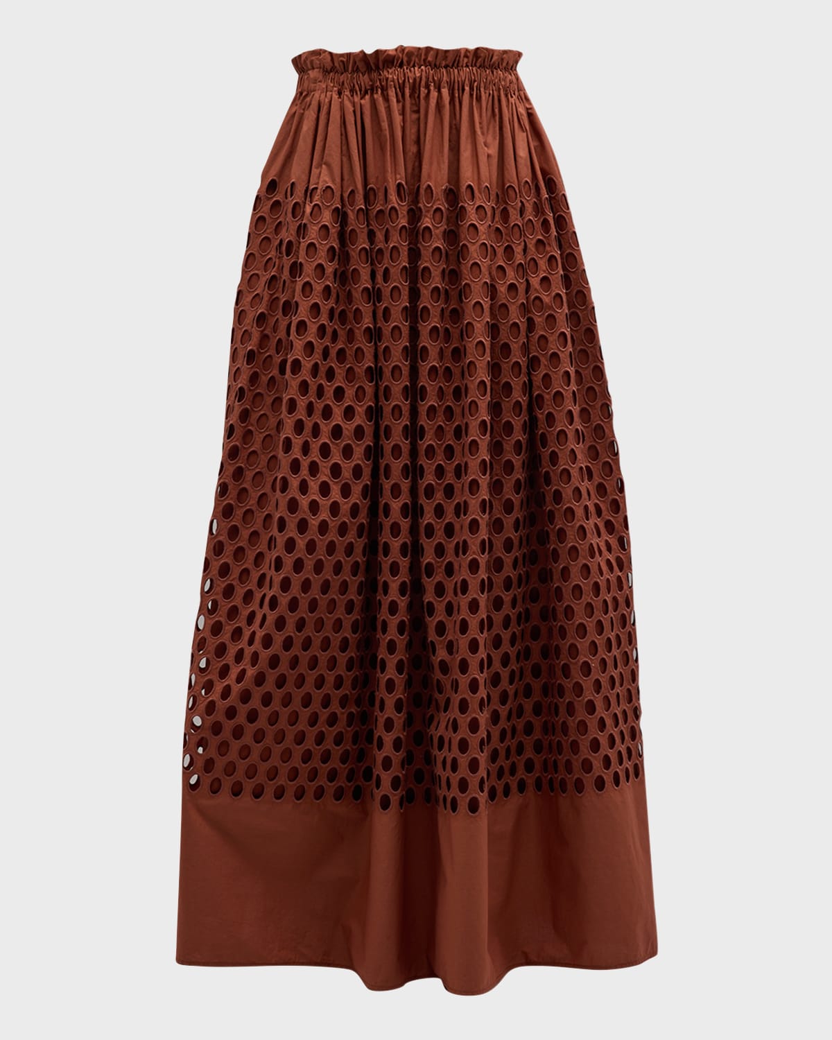 A.l.c Floral Embroidered Cut-out Maxi Skirt In Sequoia