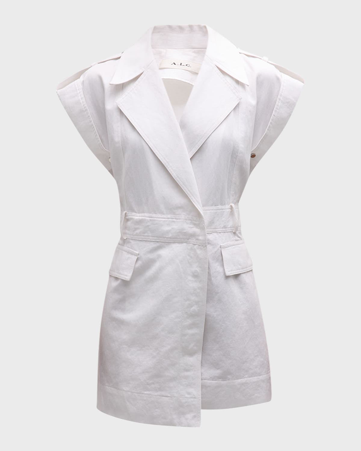 A.l.c Ryan Cargo Mini Wrap Dress In Off White