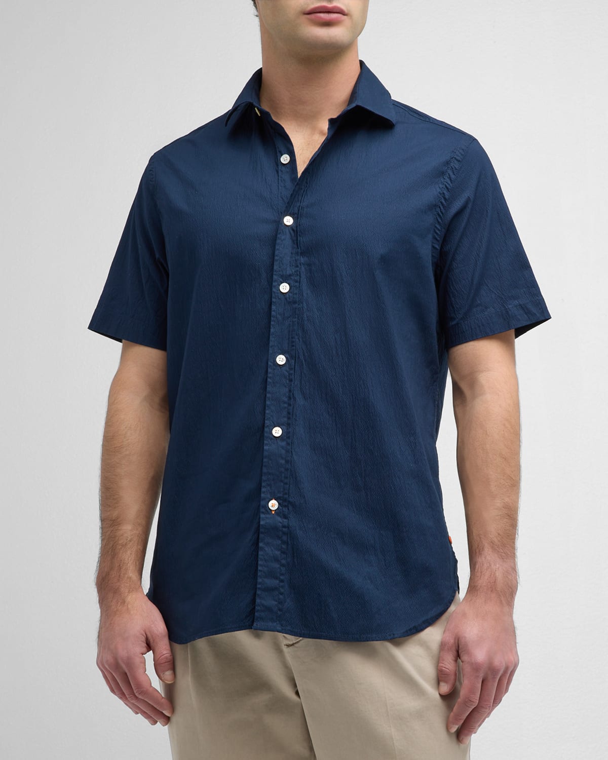 Men's Palermo Seersucker Short-Sleeve Shirt