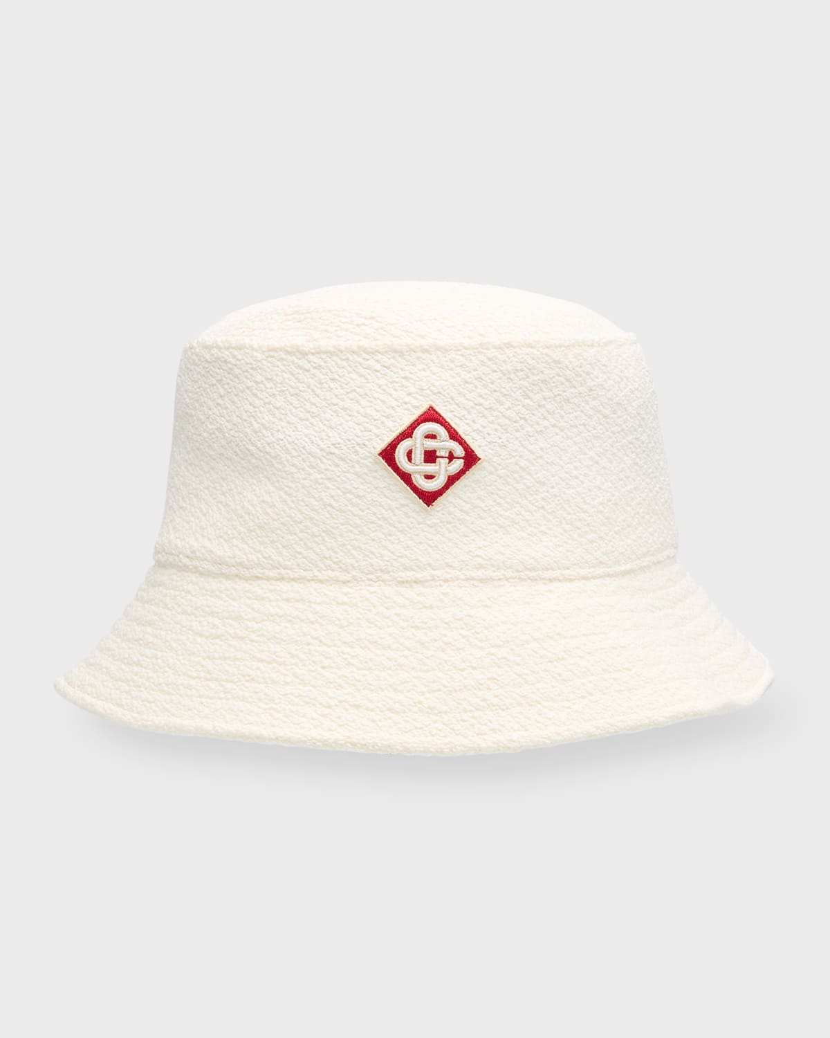 Shop Casablanca Men's Diamond Logo Bucket Hat In Off-w