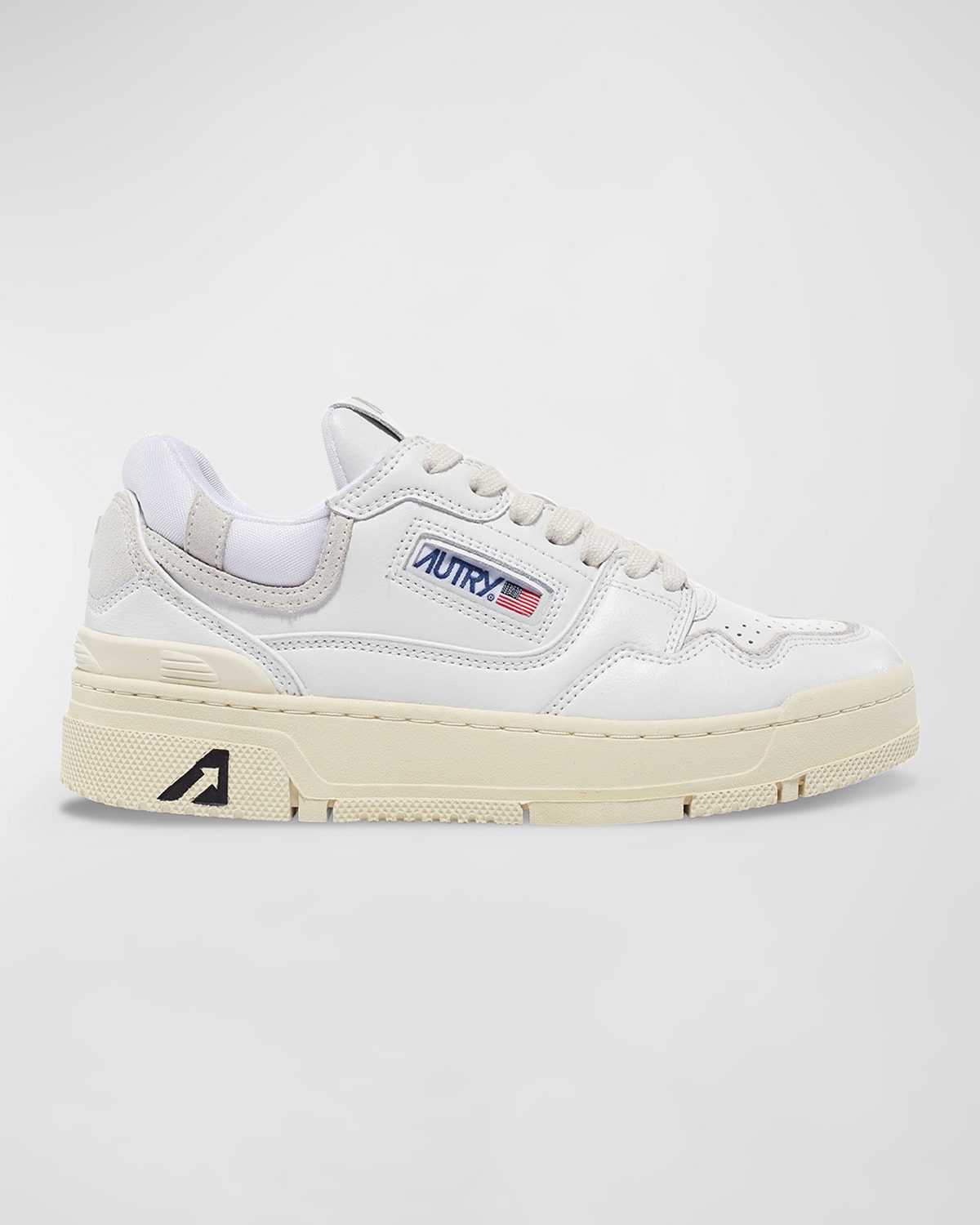 Shop Autry Low-top Leather Trainer Sneakers In Wht