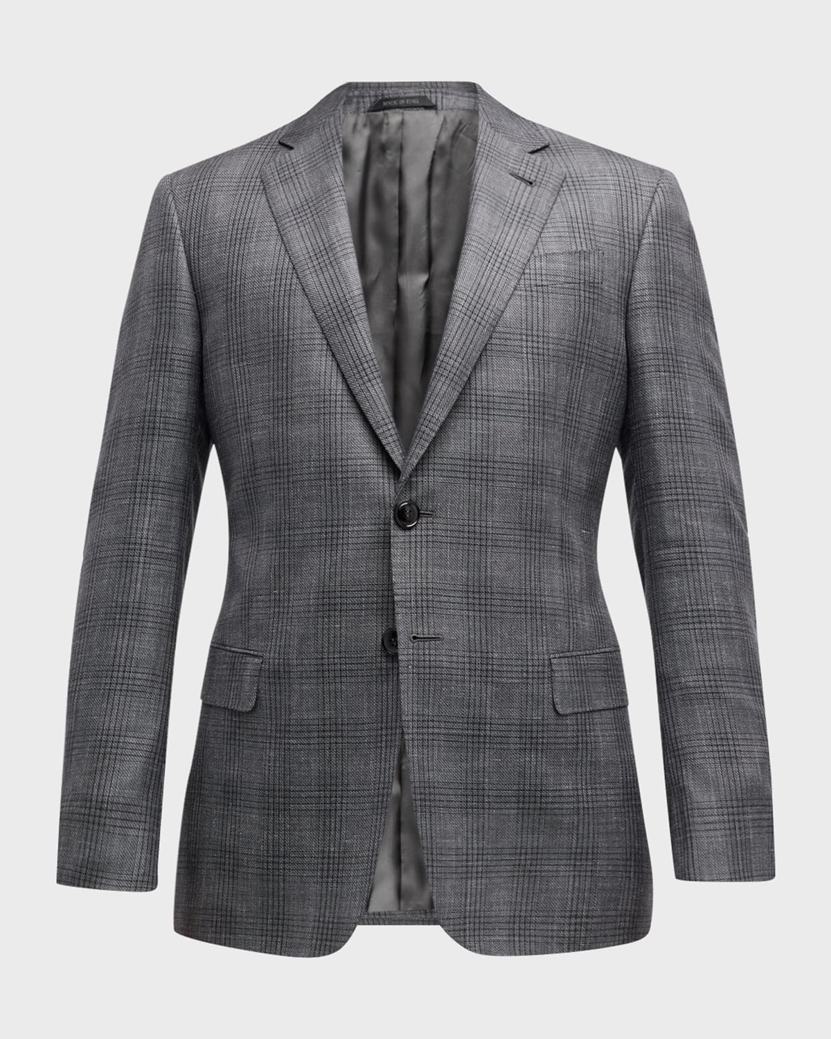 Men's Plaid Windowpane Blazer