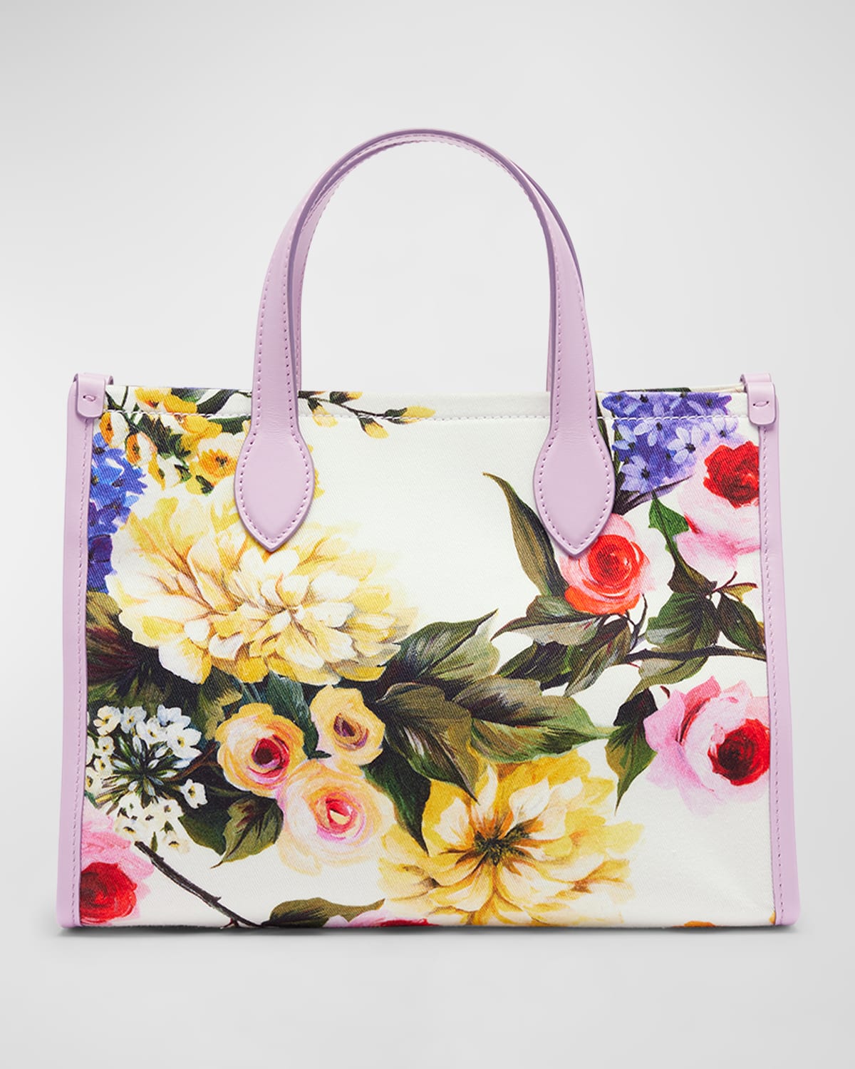 Dolce & Gabbana Kids' Girl's Garden Floral Tote Bag In Garden On