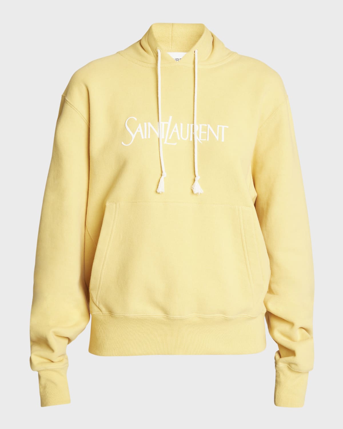 Saint Laurent Oversize Hoodie With Logo In Empire Yel