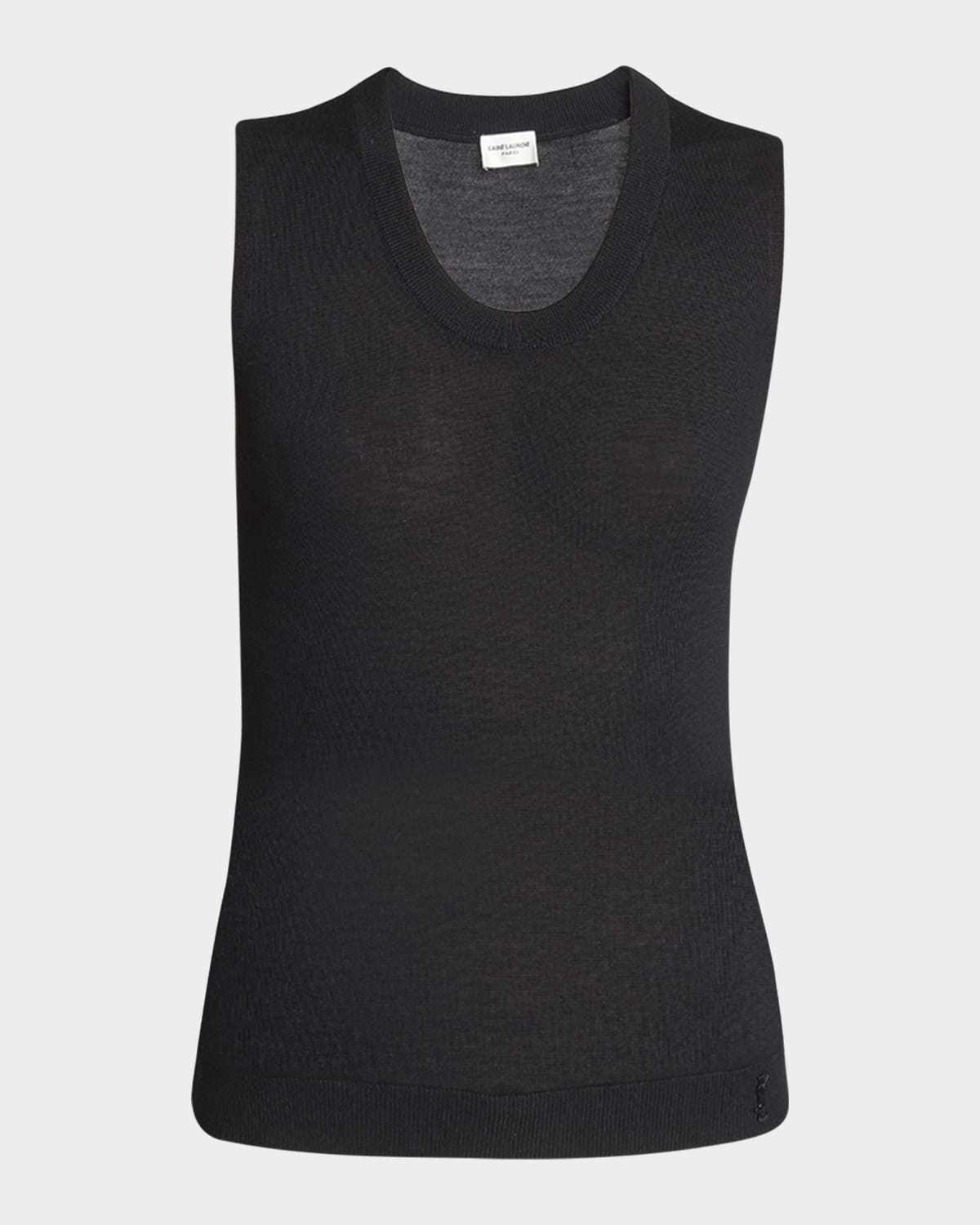 Scoop-Neck Sleeveless Knit Tank Top