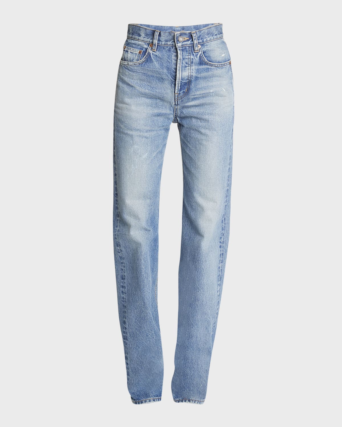 SAINT LAURENT LONG STRAIGHT-LEG DENIM JEANS